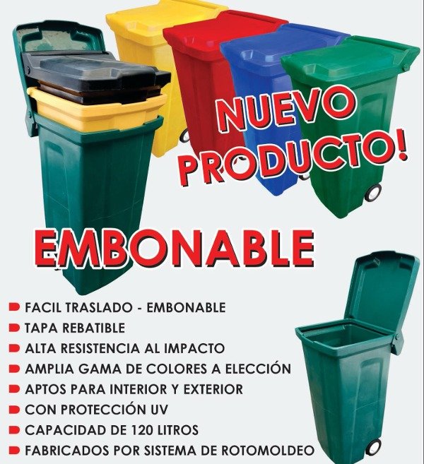 Recipiente de Residuos 120lts EMBONABLES