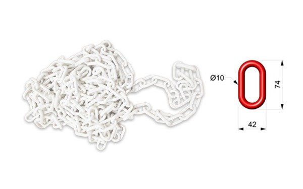 Cadena de Plástico Blanca ART. 106