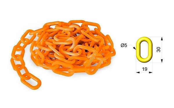 Cadena de Plástico Naranja Vial ART 103