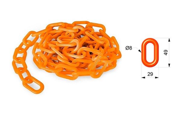 Cadena de Plástico Naranja Vial ART 105