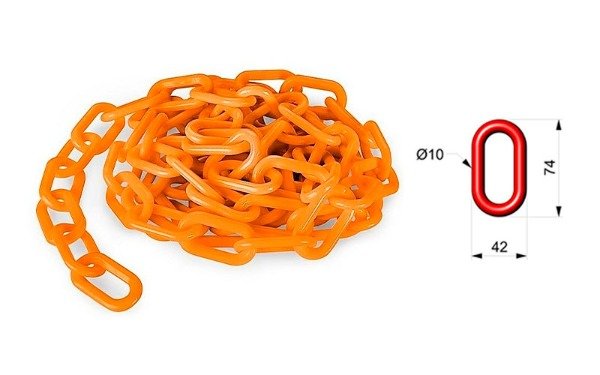 Cadena de Plástico Naranja Vial ART 106