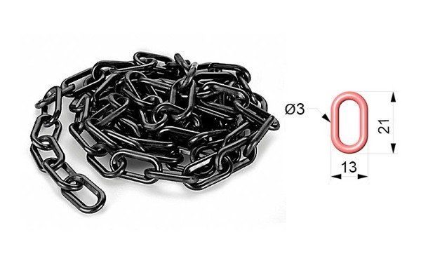 Cadena de Plástico Negra ART 102