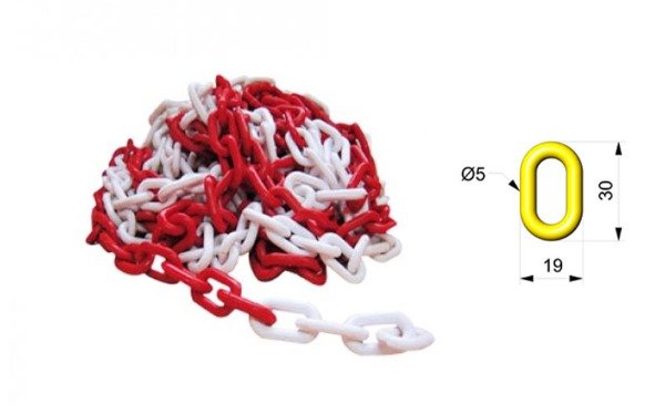 Cadena de Plástico Roja y Blanca ART. 103