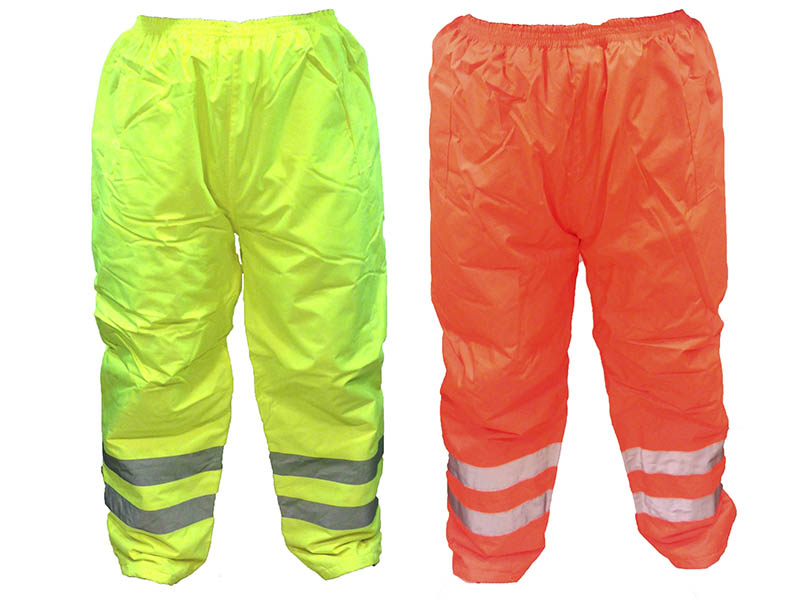Pantalón de abrigo de alta visibilidad con cintas reflectivas Amarillo o naranja.