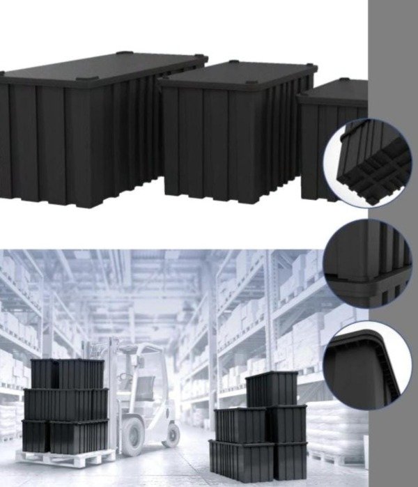 Contenedores plásticos LÍNEA INDUSTRIAL APILABLES