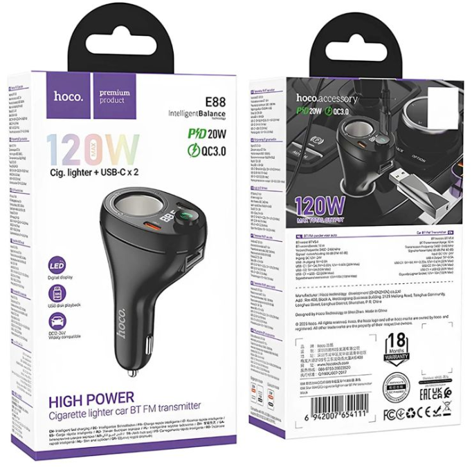 Hocco E88 Car BT Transmitter