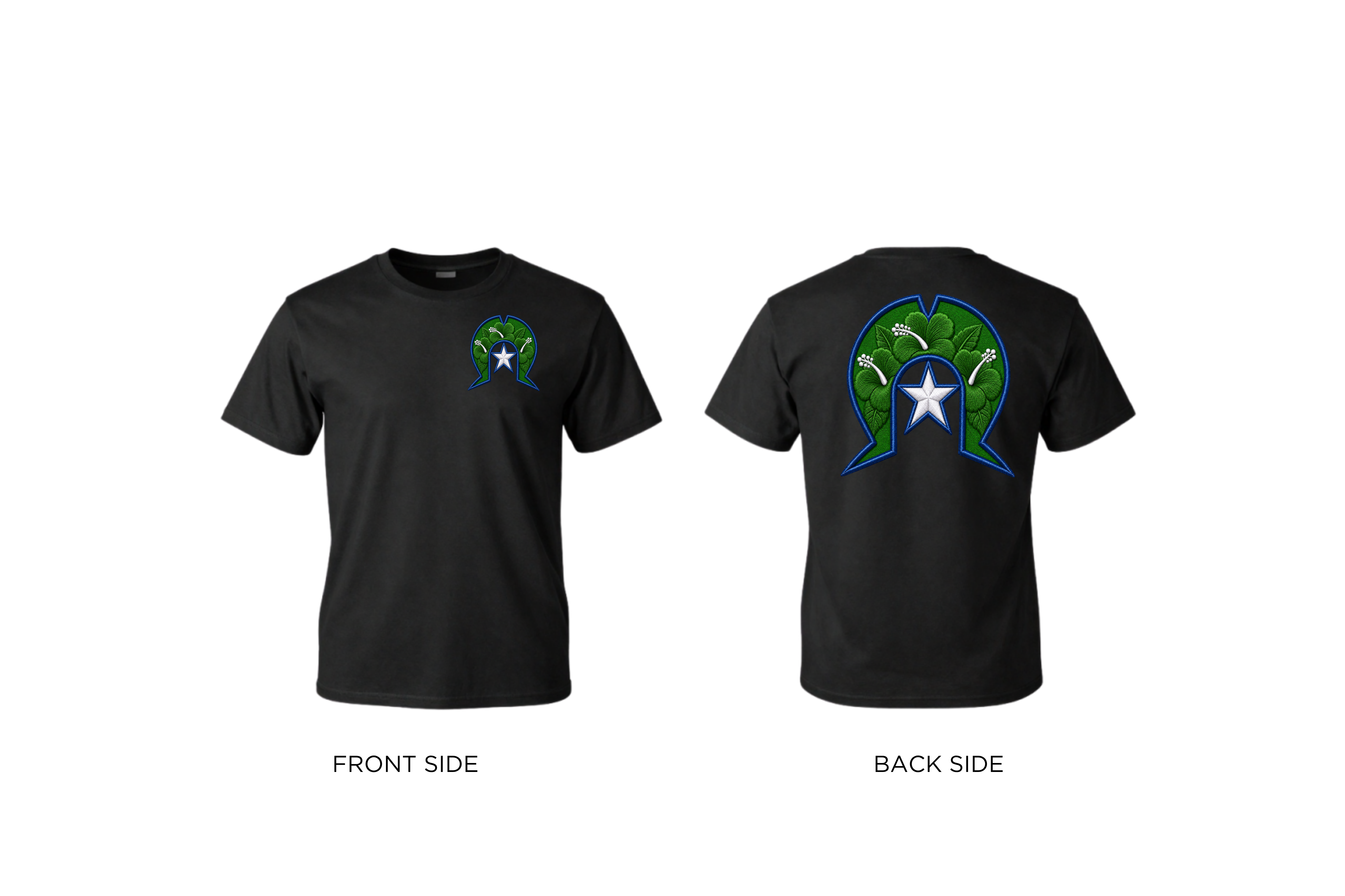 Torres Strait Island Dhoeri with Kukuwam (green & white) T-shirt 