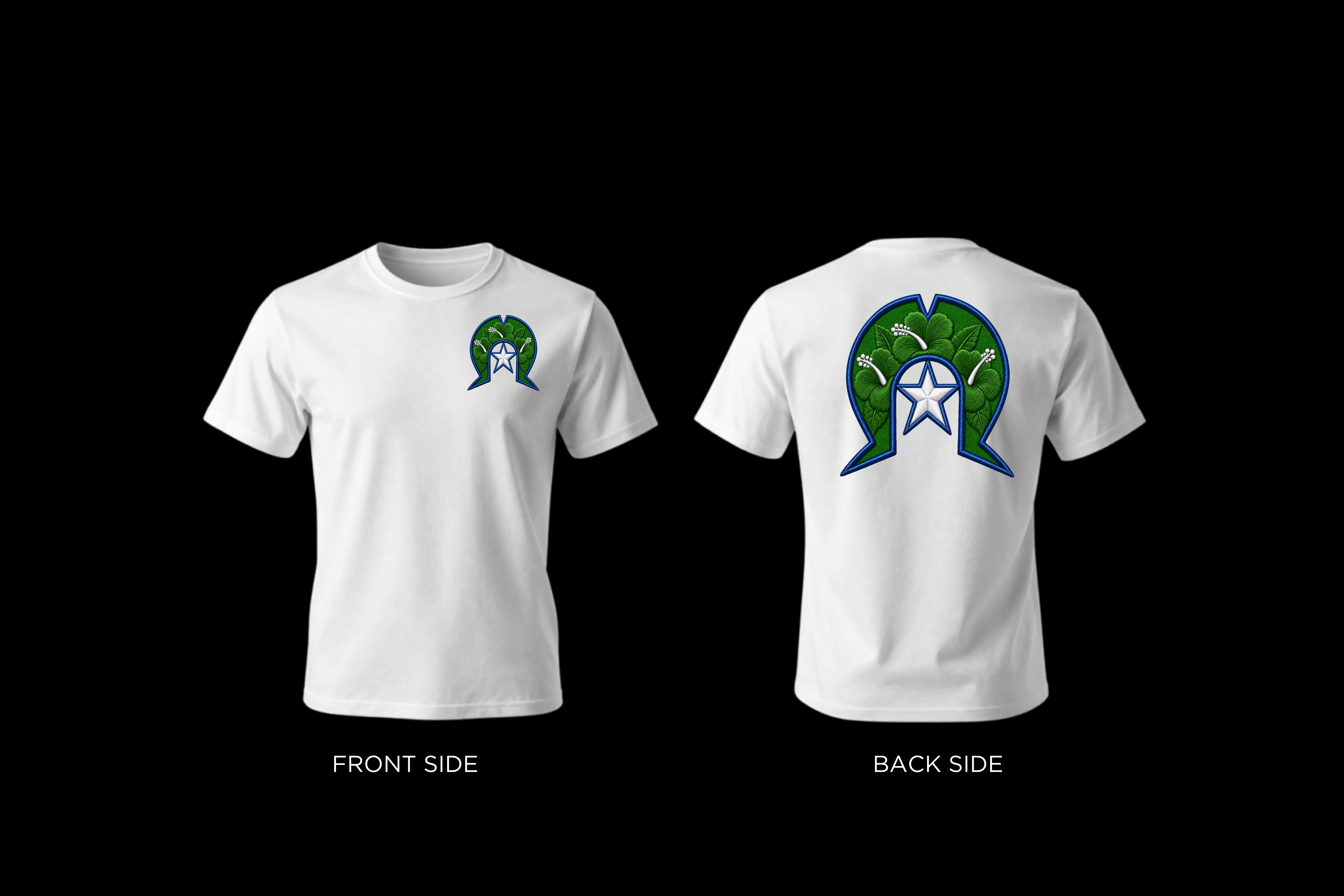 Torres Strait Island Dhoeri with Kukuwam (green & white) T-shirt 