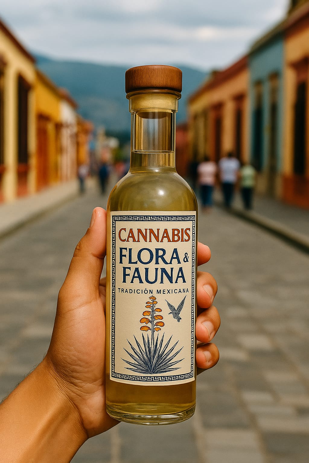 Mezcal Artesanal de Agave Espadín con Cannabis