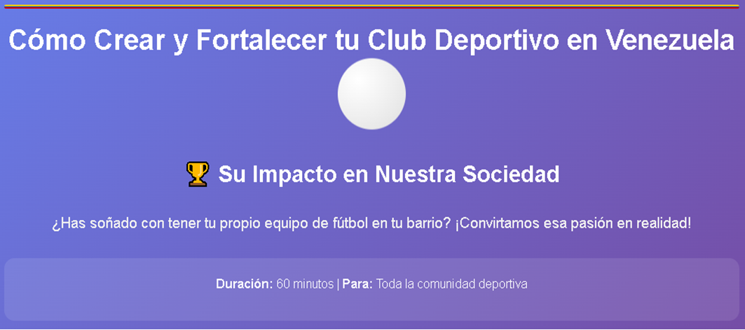 Cómo Crear y Fortacer tu Club Deportivo en Venezuela