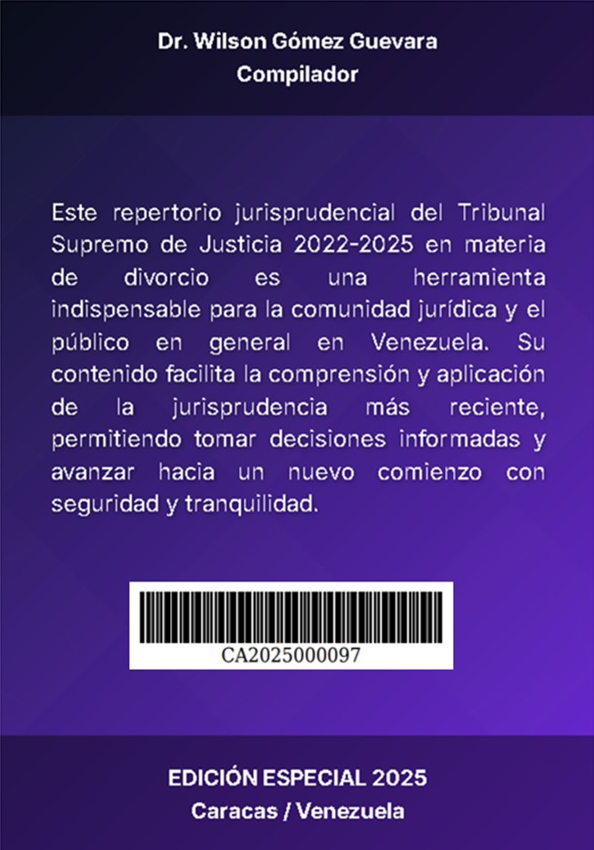 Divorcio en Venezuela Repertorio Jurisprudencial del Tribunal Supremo de Justicia 2022-2025 