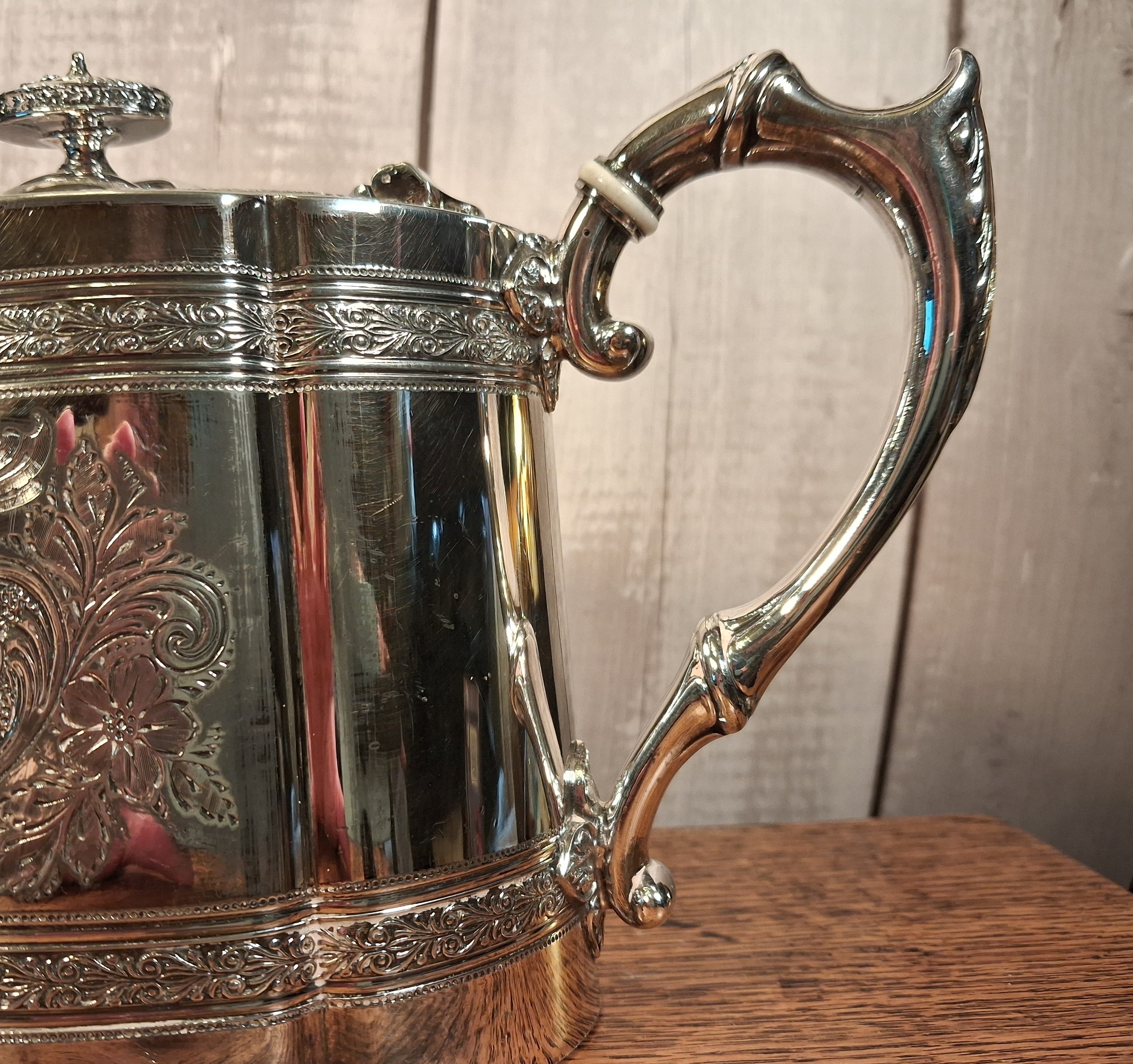 James Dixon and Sons Silver Plate Tea Pot c 1920