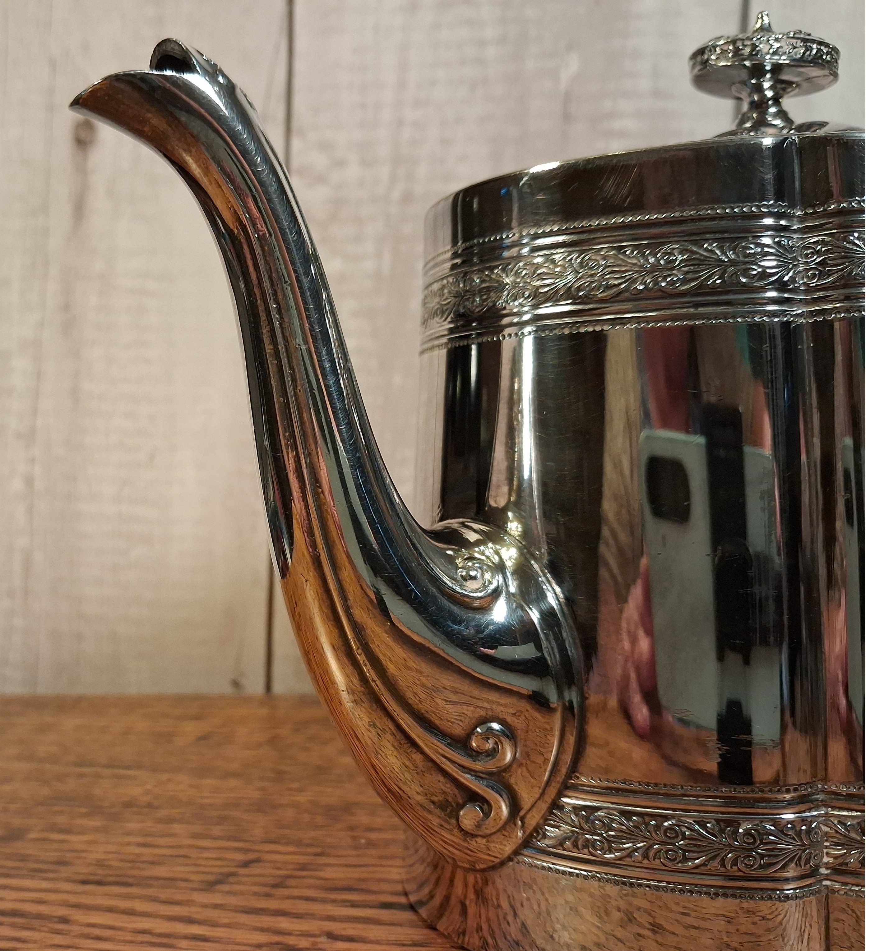 James Dixon and Sons Silver Plate Tea Pot c 1920