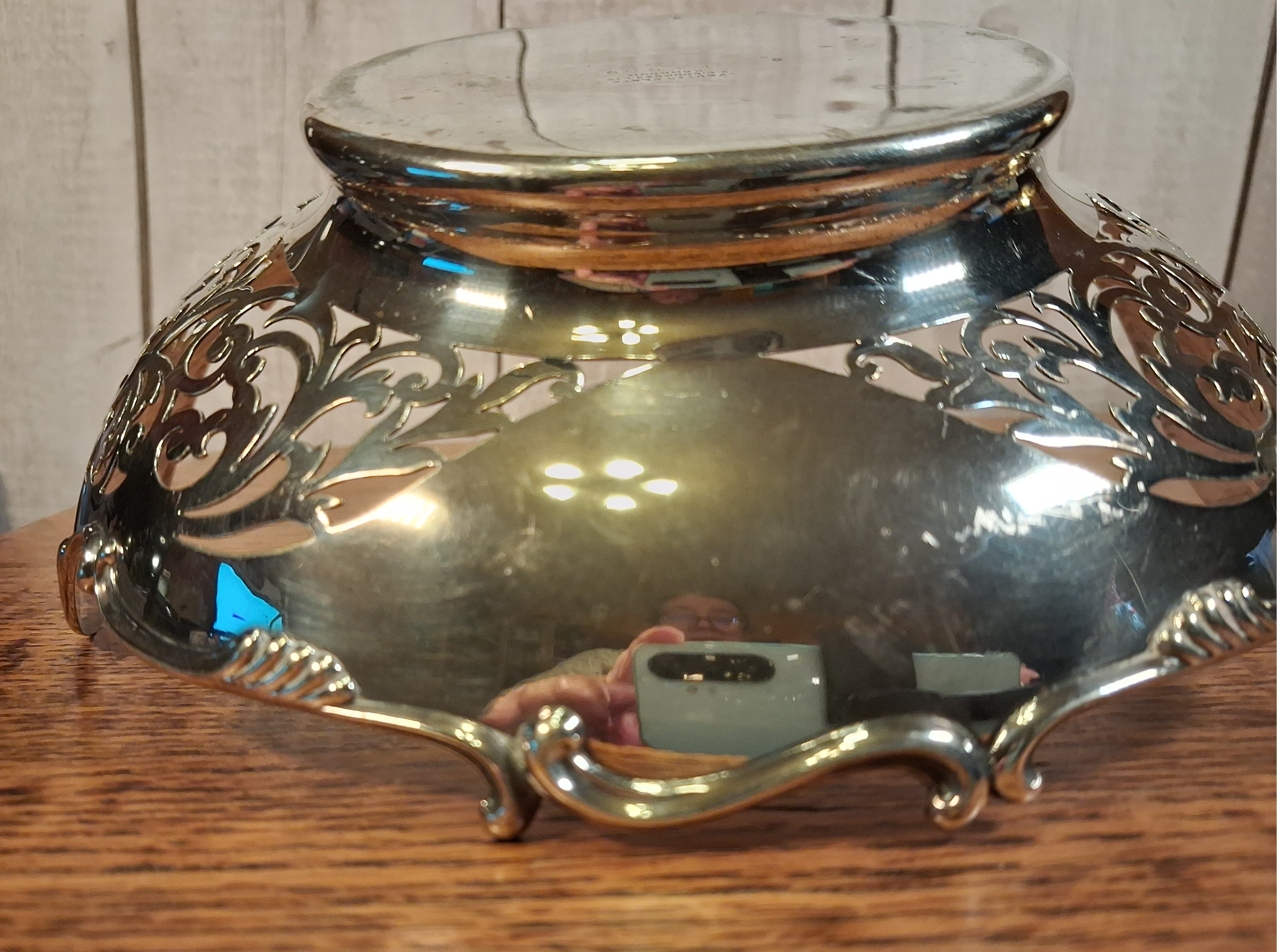 Antique Rare S.C. Coombes Ltd Silver Plated Fruit/Bread Bowl