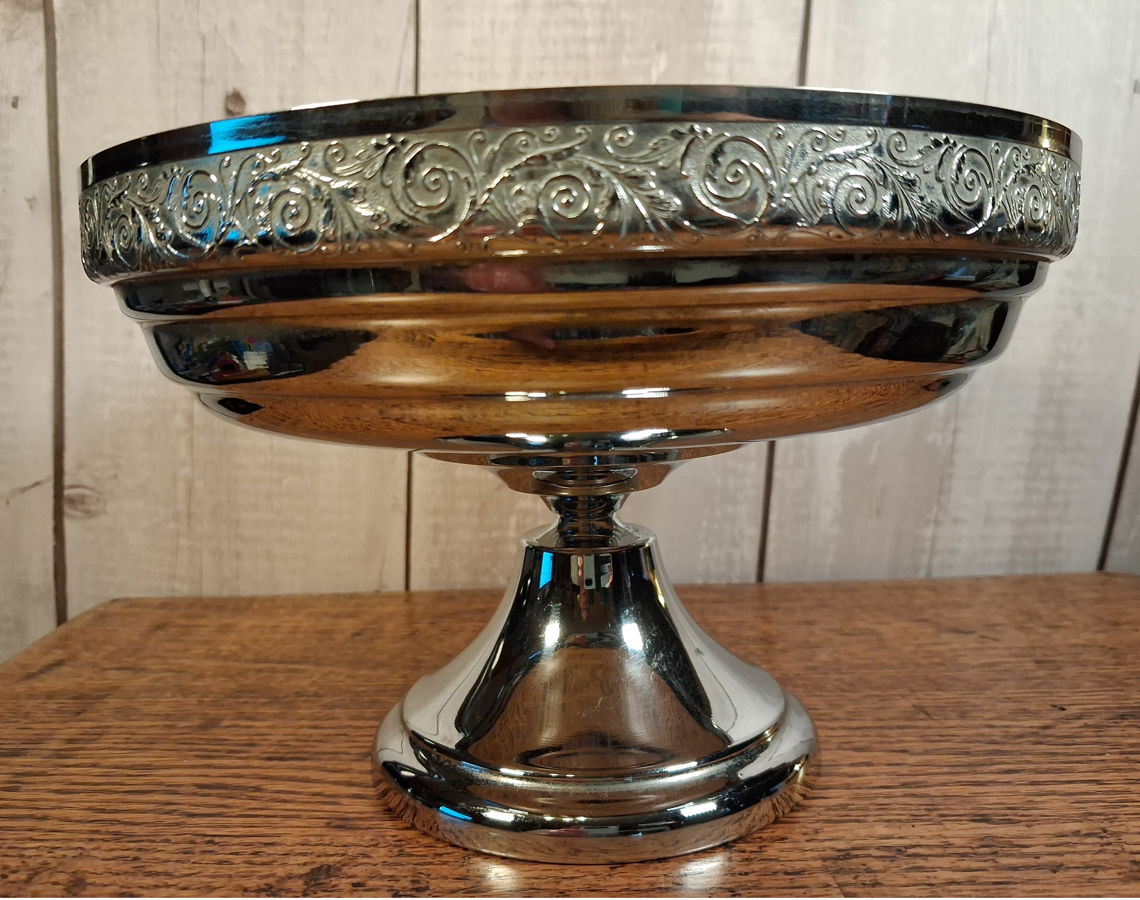 Antique French Art Nouveau Pedestal Fruit/Flower Bowl c1930's