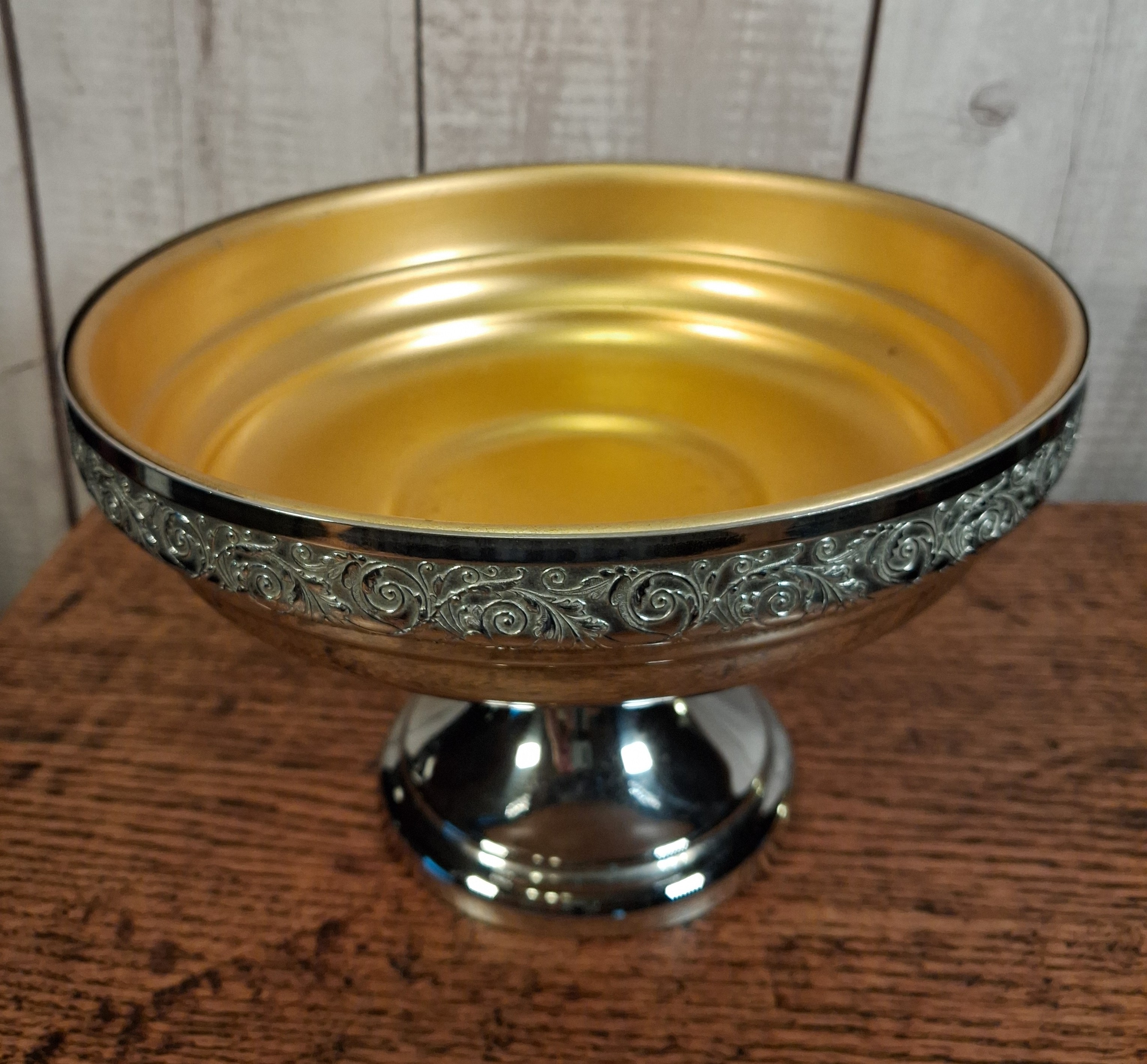 Antique French Art Nouveau Pedestal Fruit/Flower Bowl c1930's