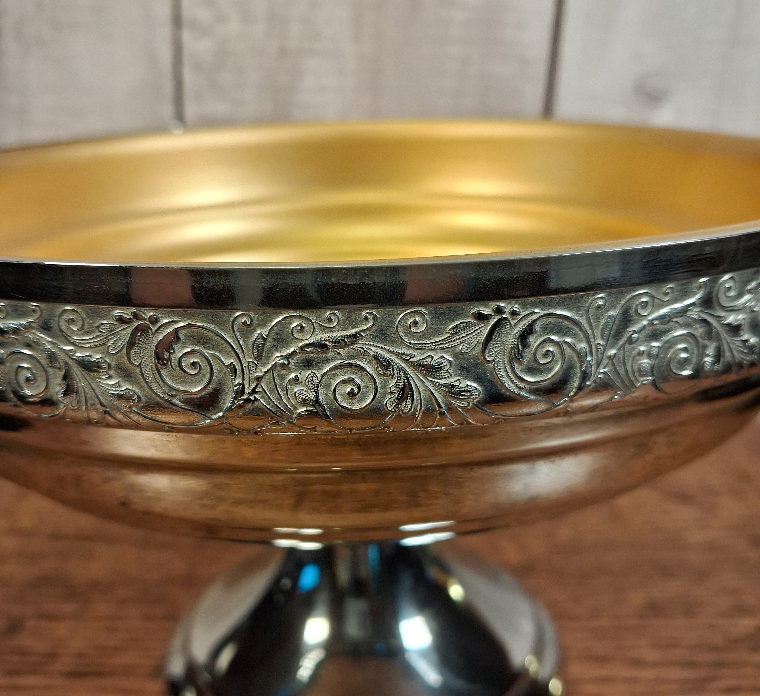 Antique French Art Nouveau Pedestal Fruit/Flower Bowl c1930's