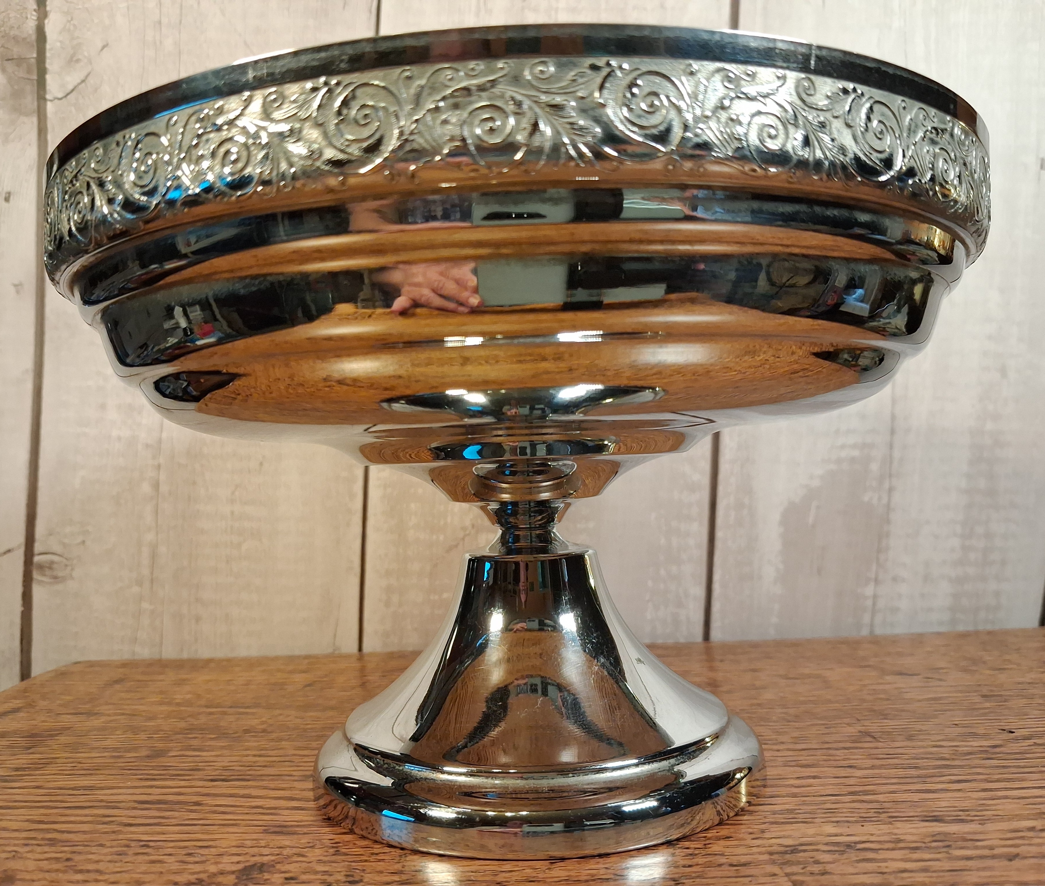Antique French Art Nouveau Pedestal Fruit/Flower Bowl c1930's