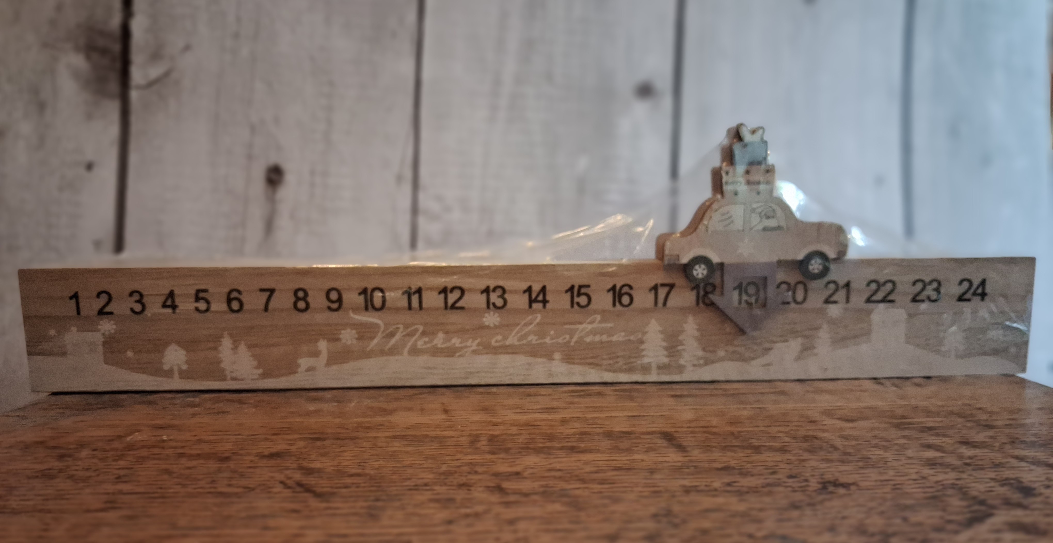 Christmas Car Advent Countdown, 40cm length