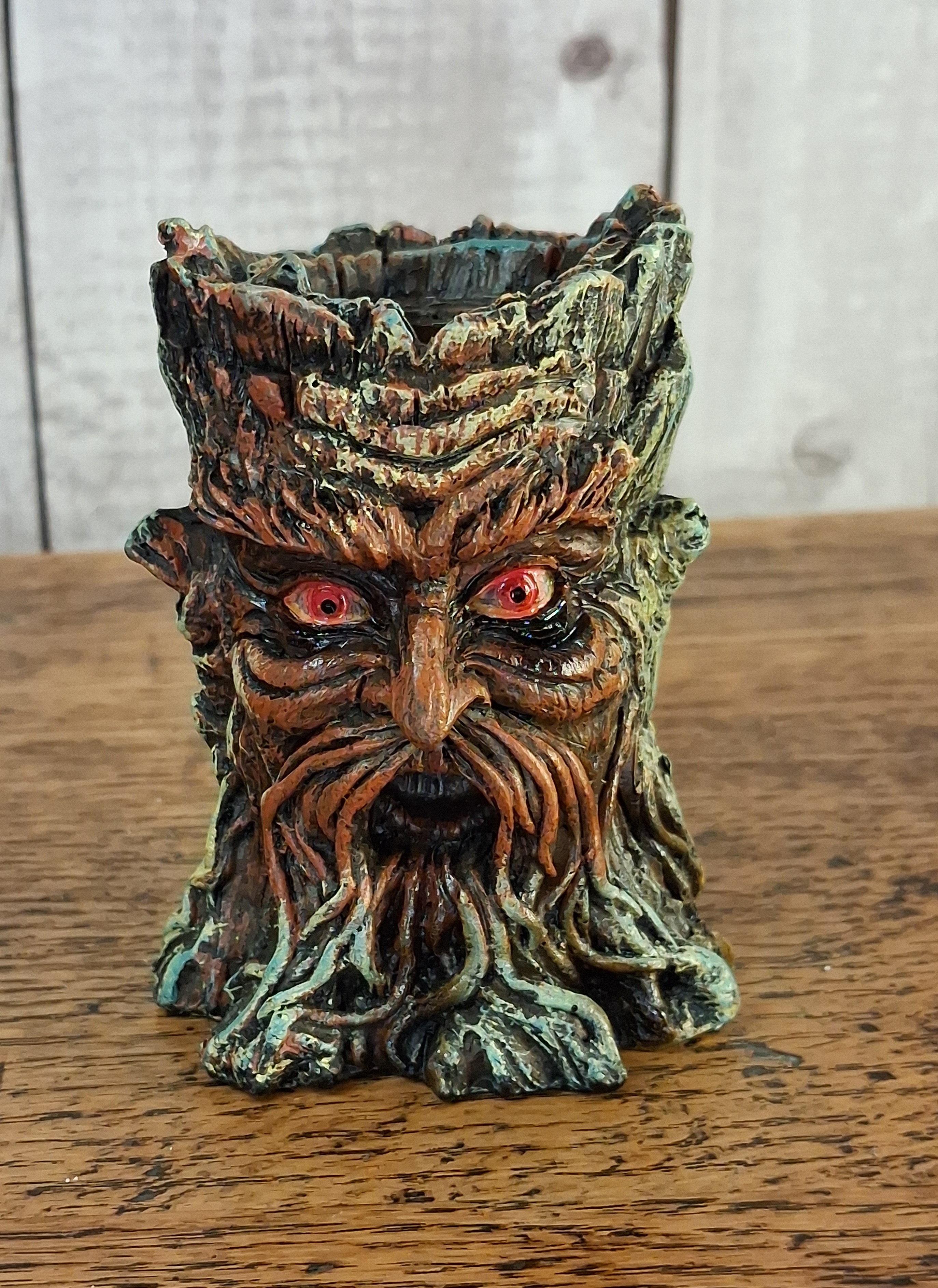 Small Green Man Backflow Incense Burner