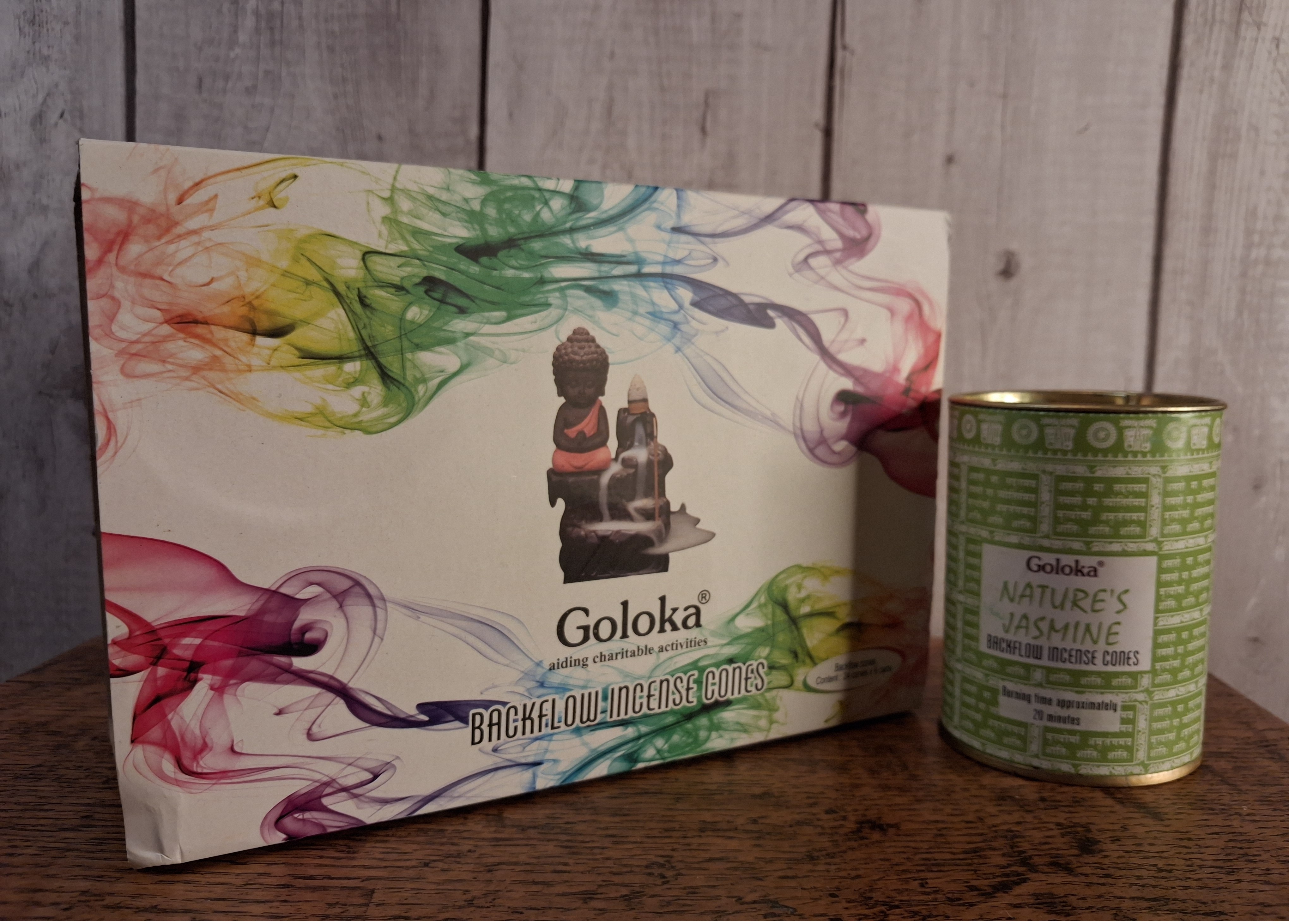 Goloka Jasmine Backflow Incense Cones