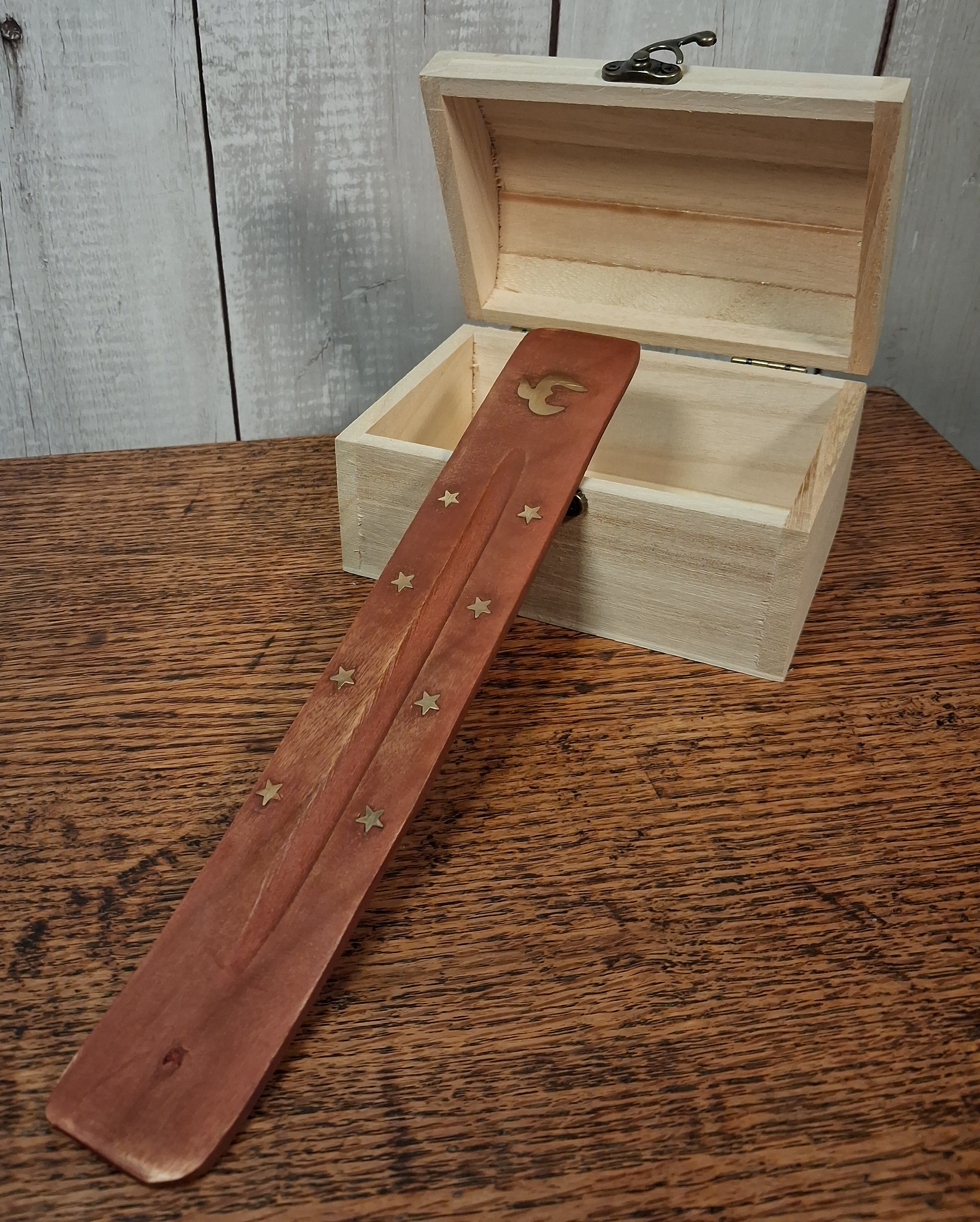 Wooden Incense Holder Om