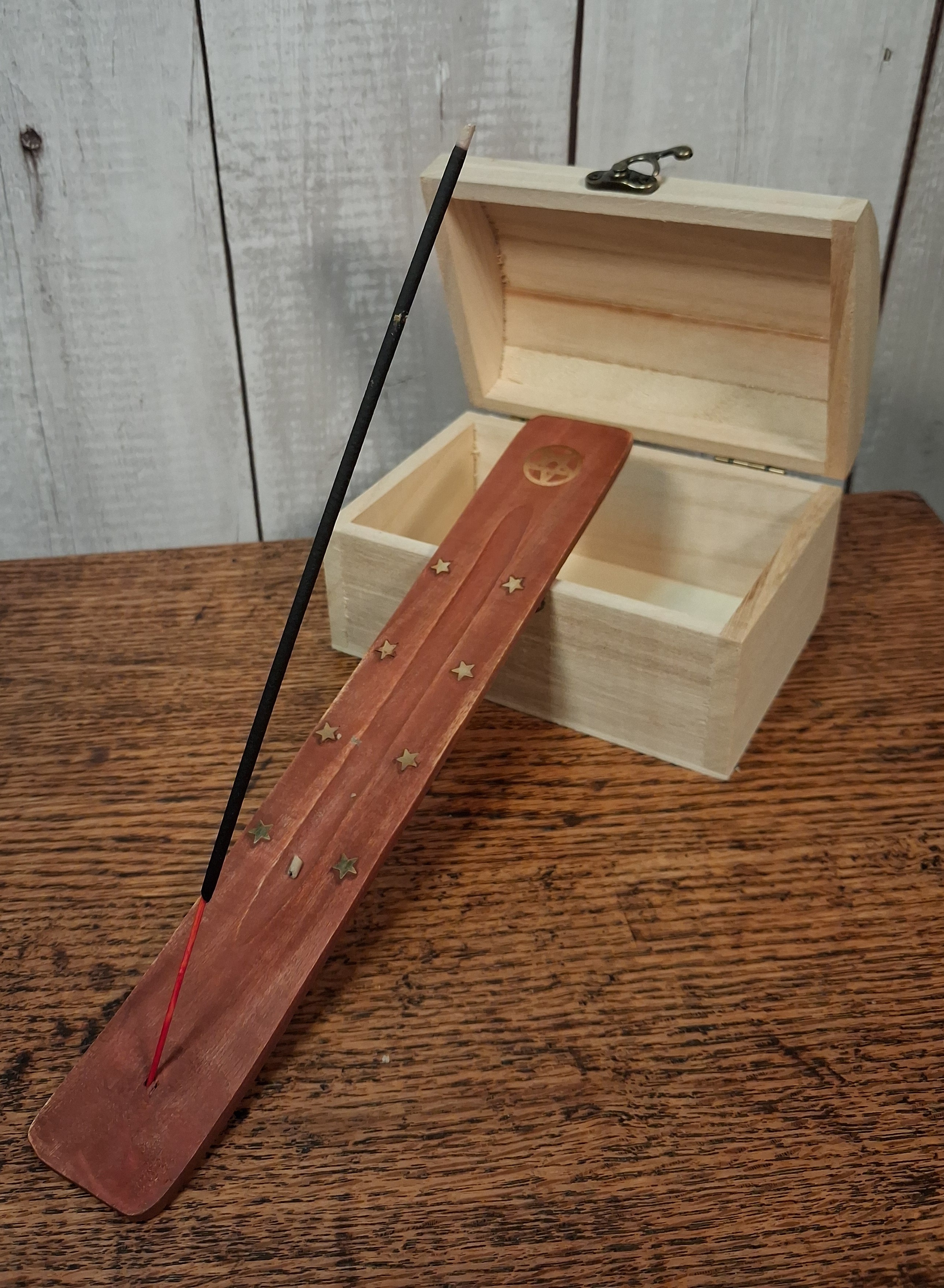 Wooden Incense Holder Pentagram