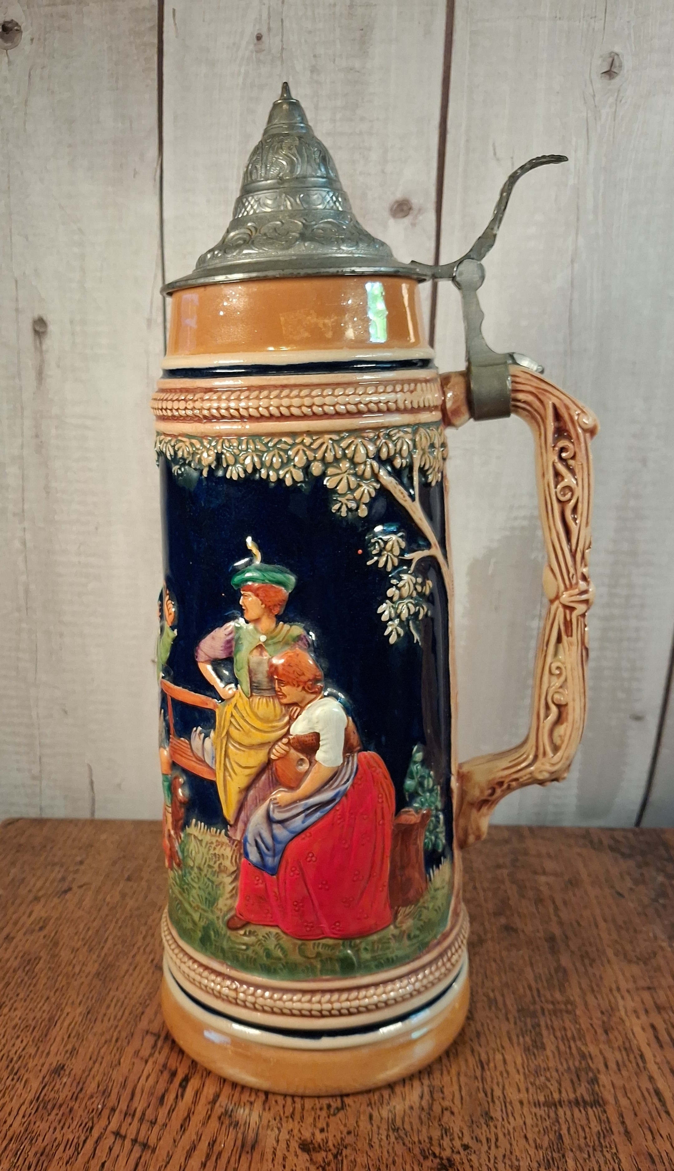 Vintage Rare Gerz Stein Figures Depicting Rural Life 1970's 1.5L