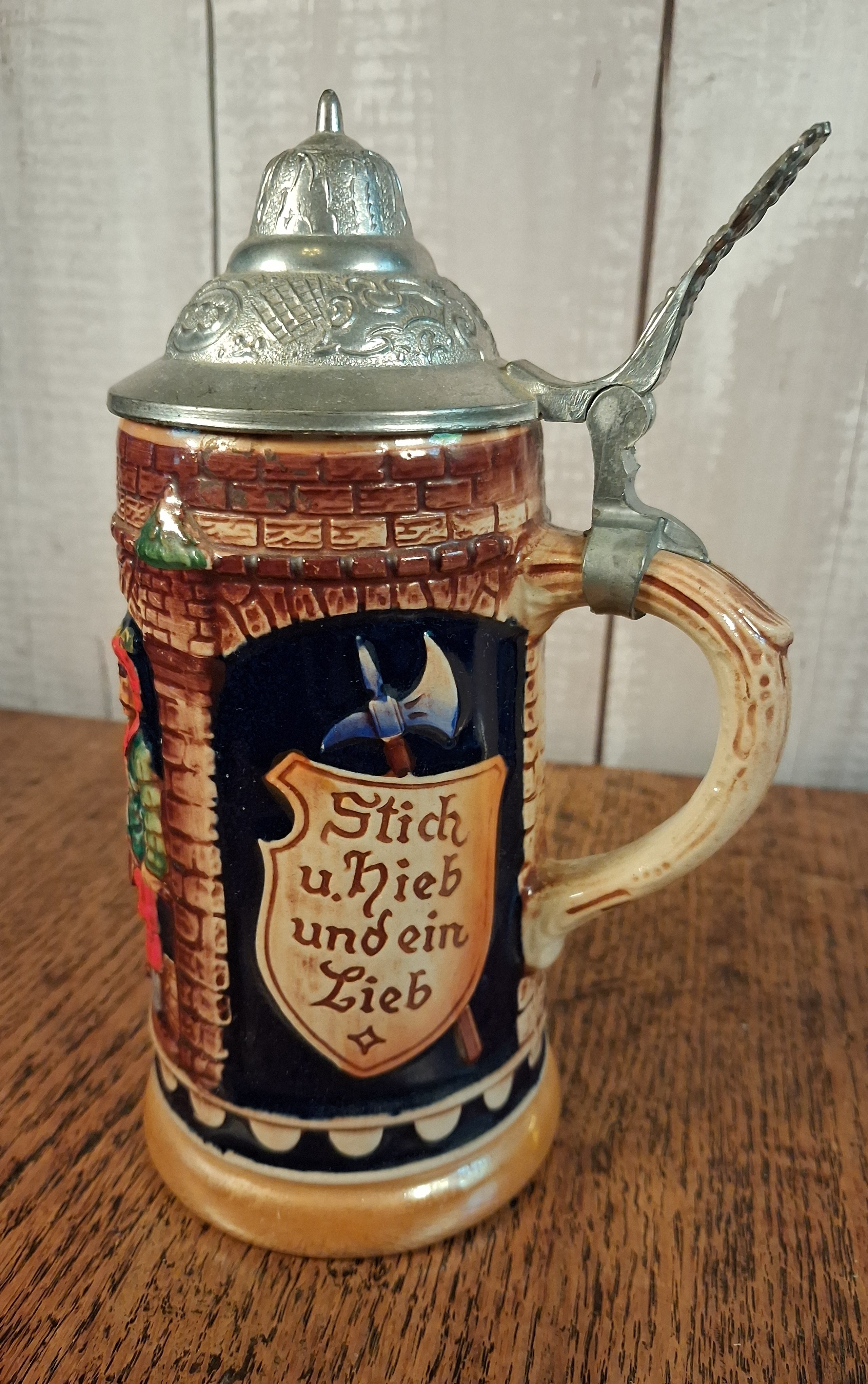 Vintage Gerz W Germany 3 Muscisians and Horseman 0.5 L Stein