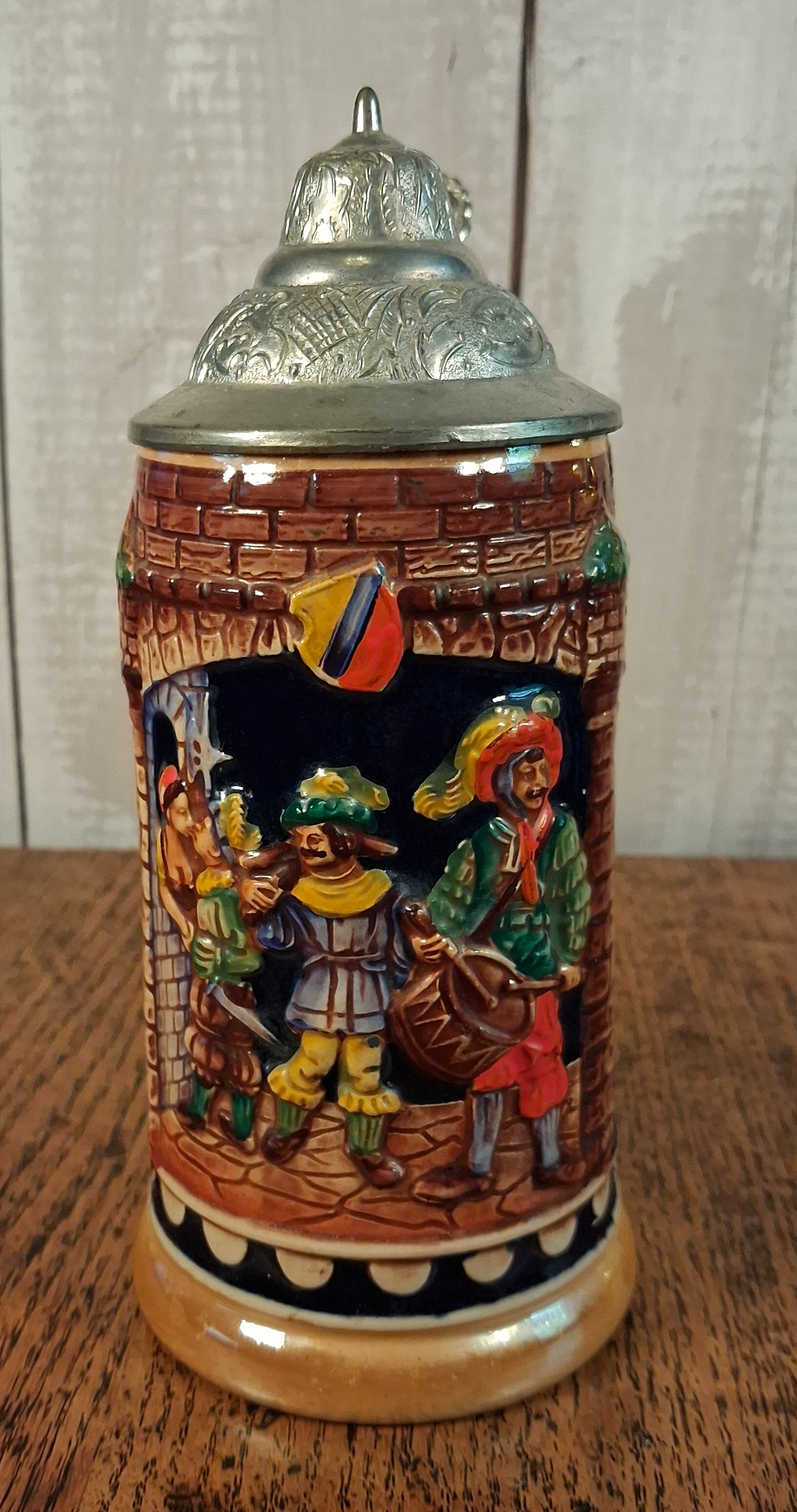 Vintage Gerz W Germany 3 Muscisians and Horseman 0.5 L Stein