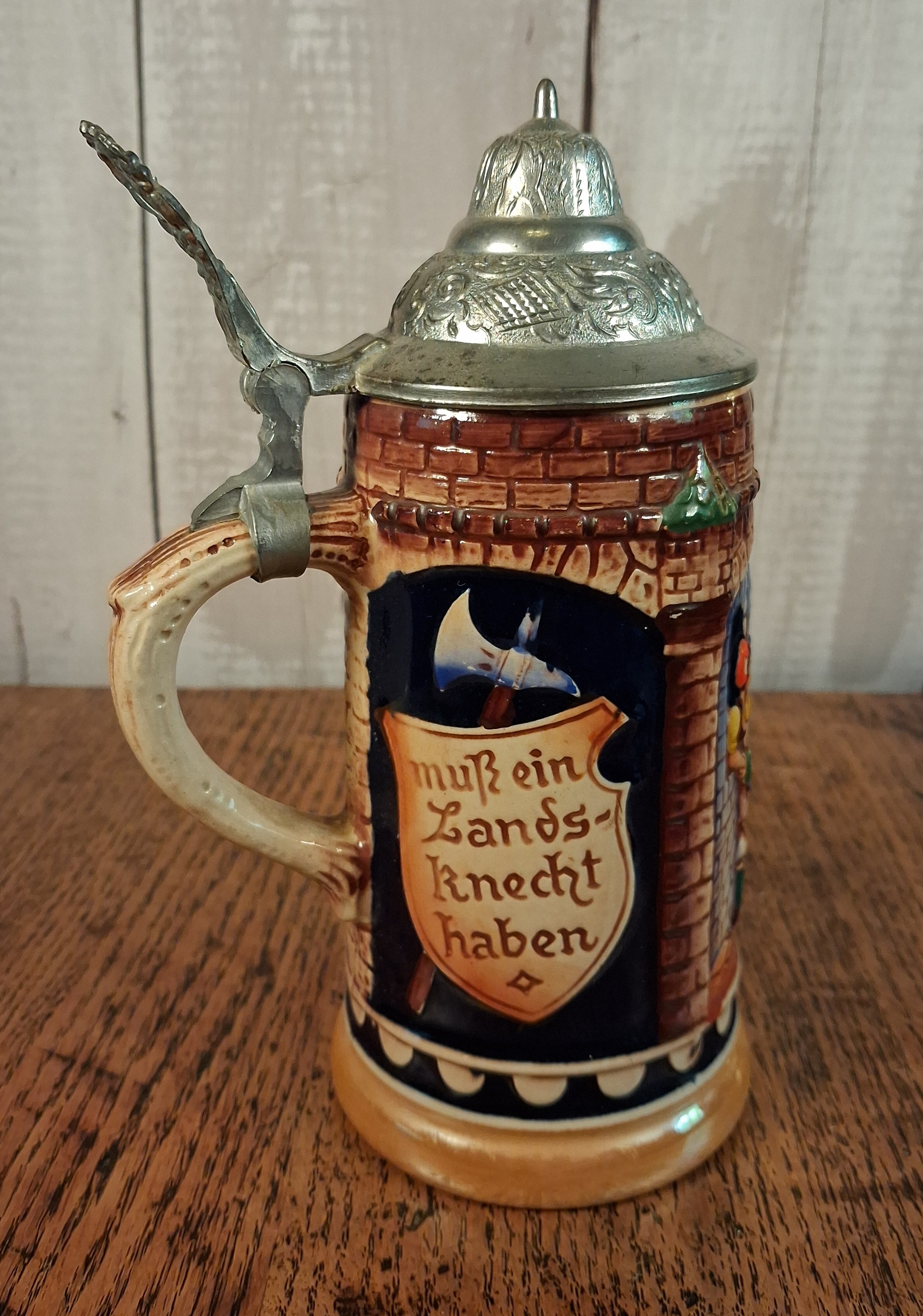 Vintage Gerz W Germany 3 Muscisians and Horseman 0.5 L Stein