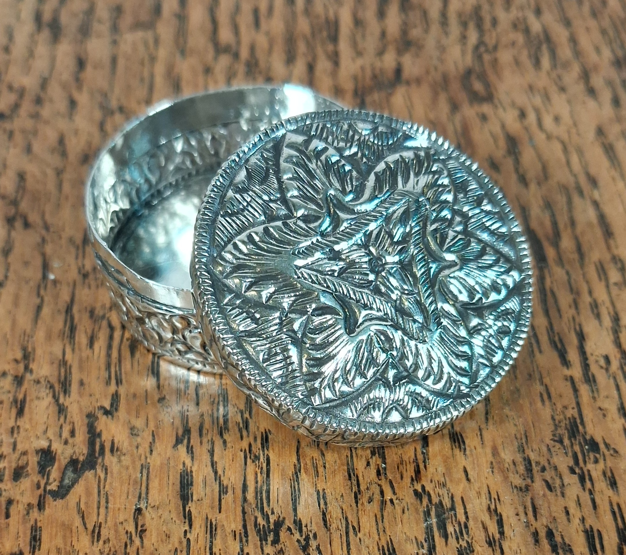Antique Silver Snuff Box Hallmarked 1918