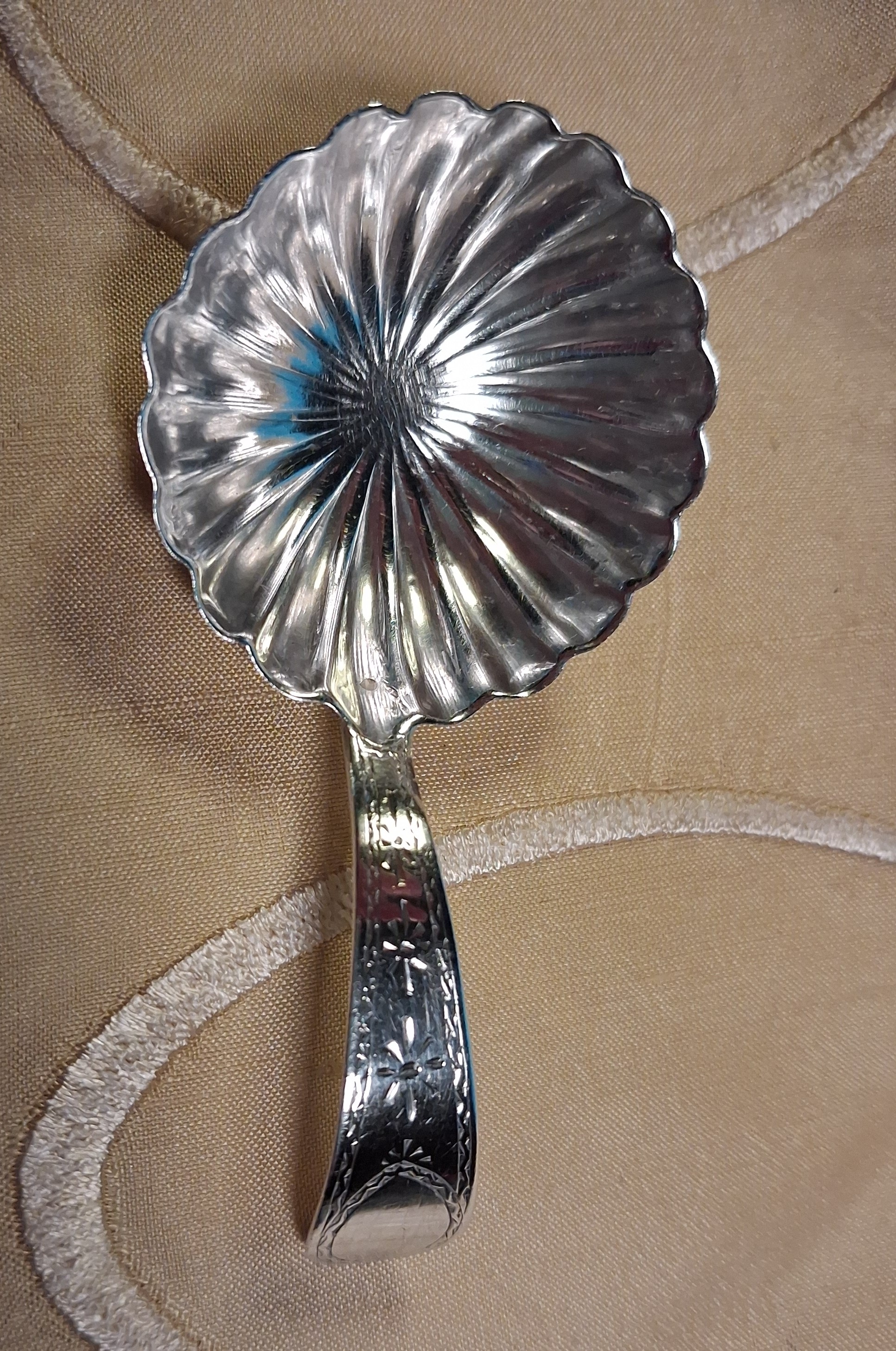 Antique George IV Sterling Silver Tea Caddy Spoon 1820