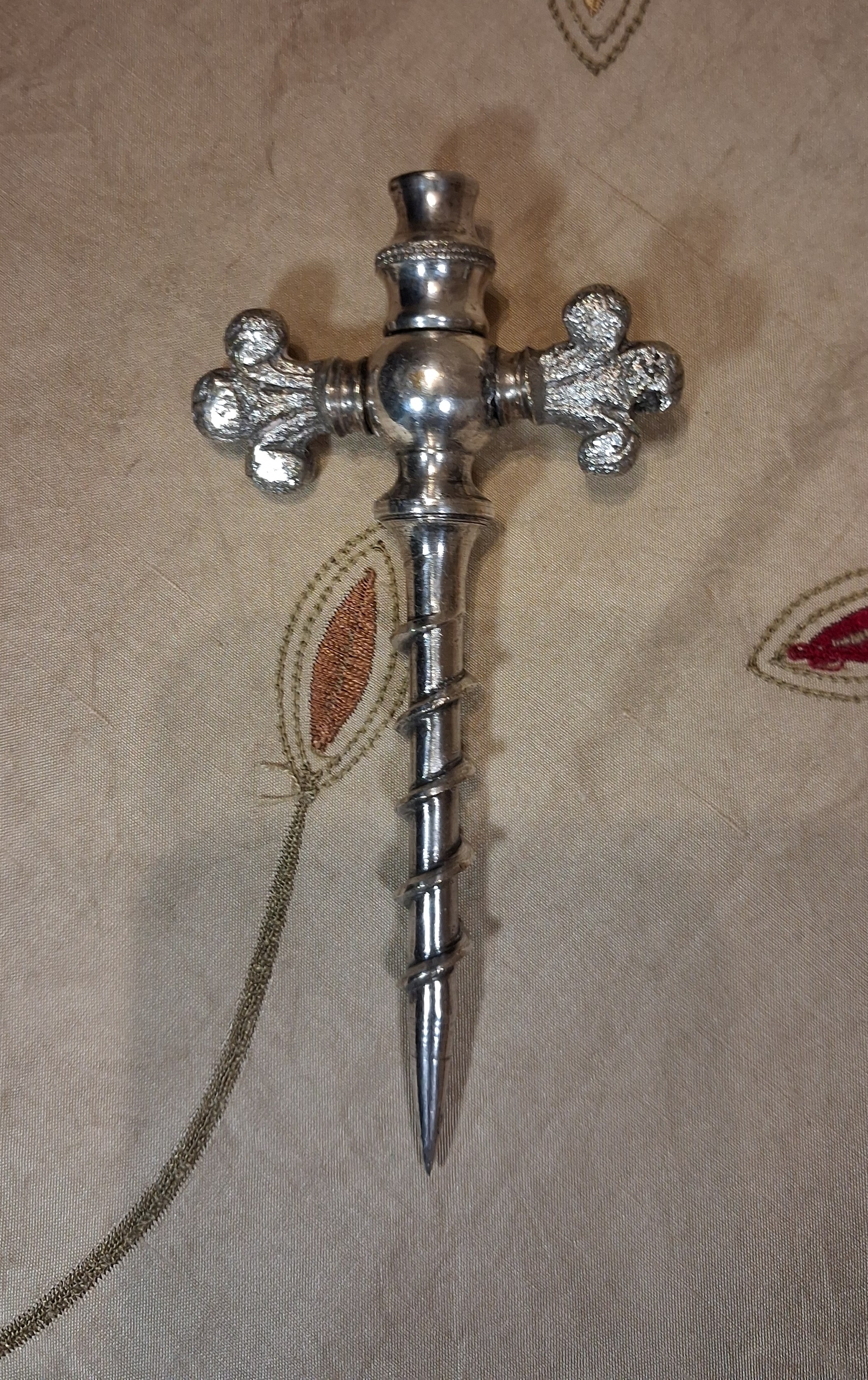 Antique Silver Metal Champagne or Soda Tap
