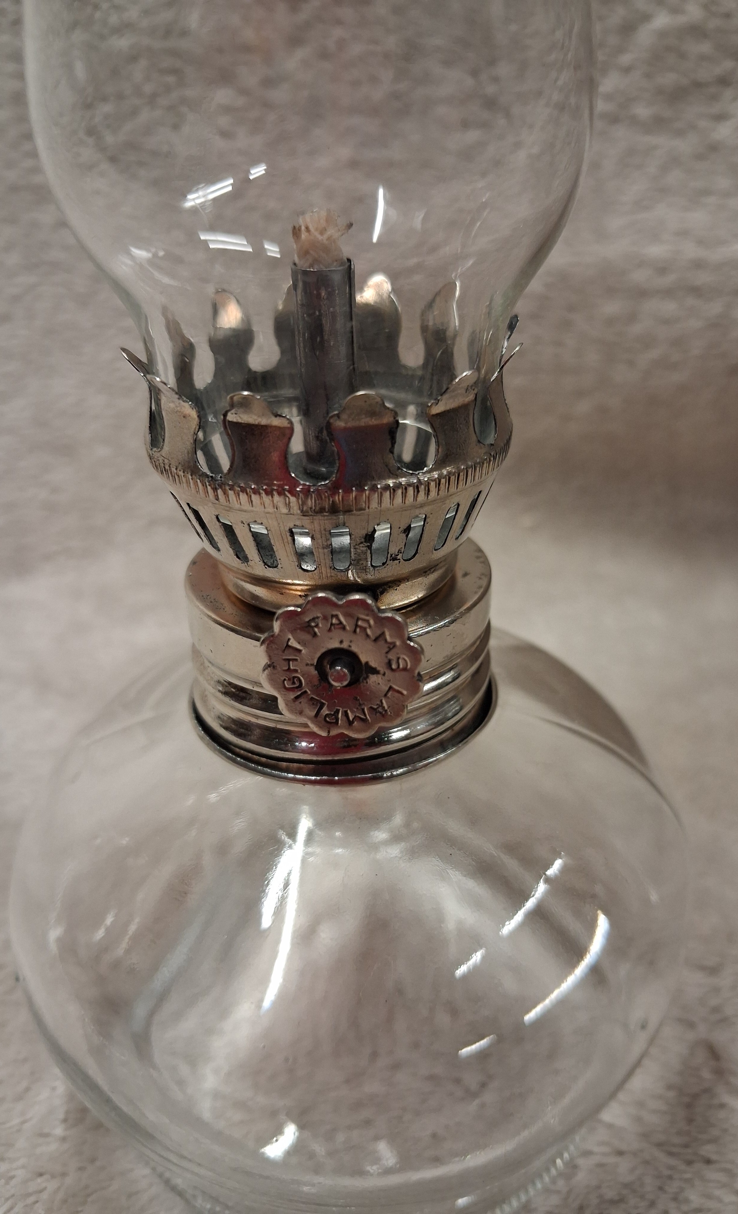 Vintage Small Clear Lamplight Farms Lamp from Italy