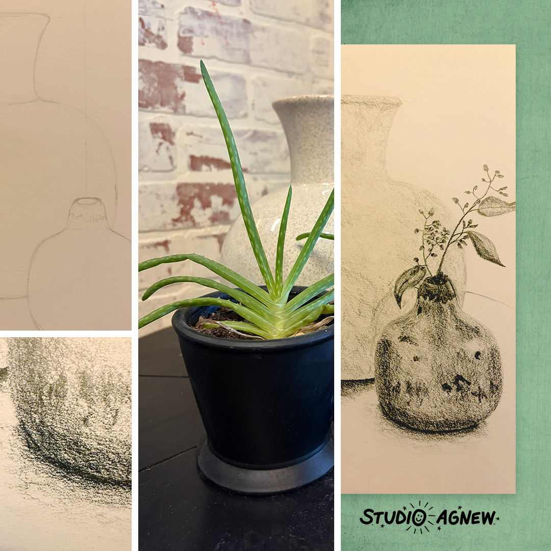 Still Life in Graphite at House on Lang