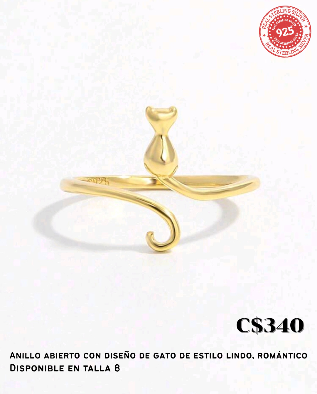 Anillo abierto de gato