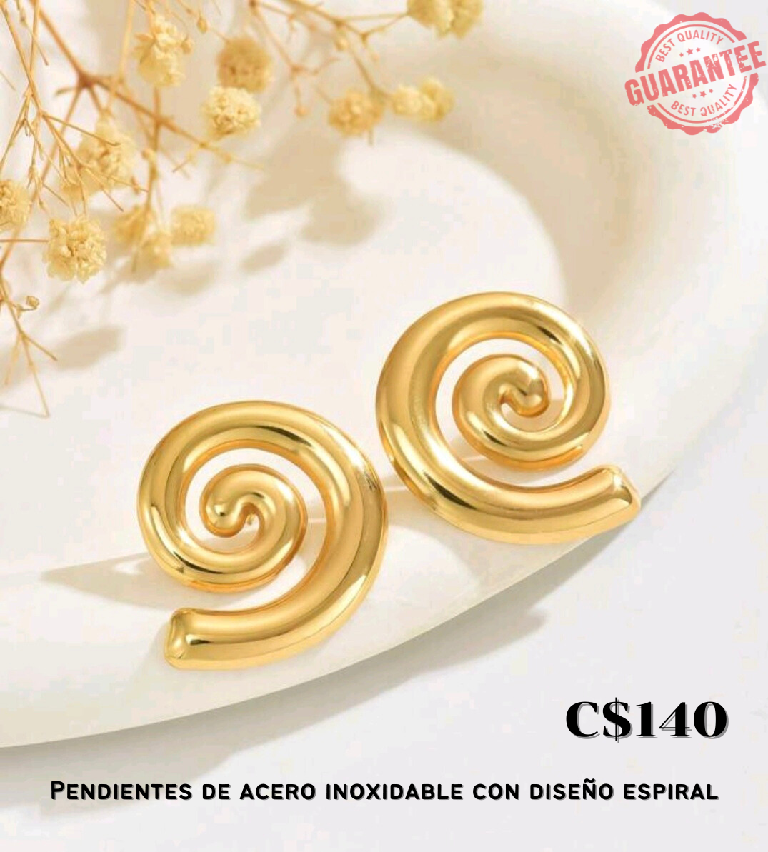 Pendientes de acero inoxidable