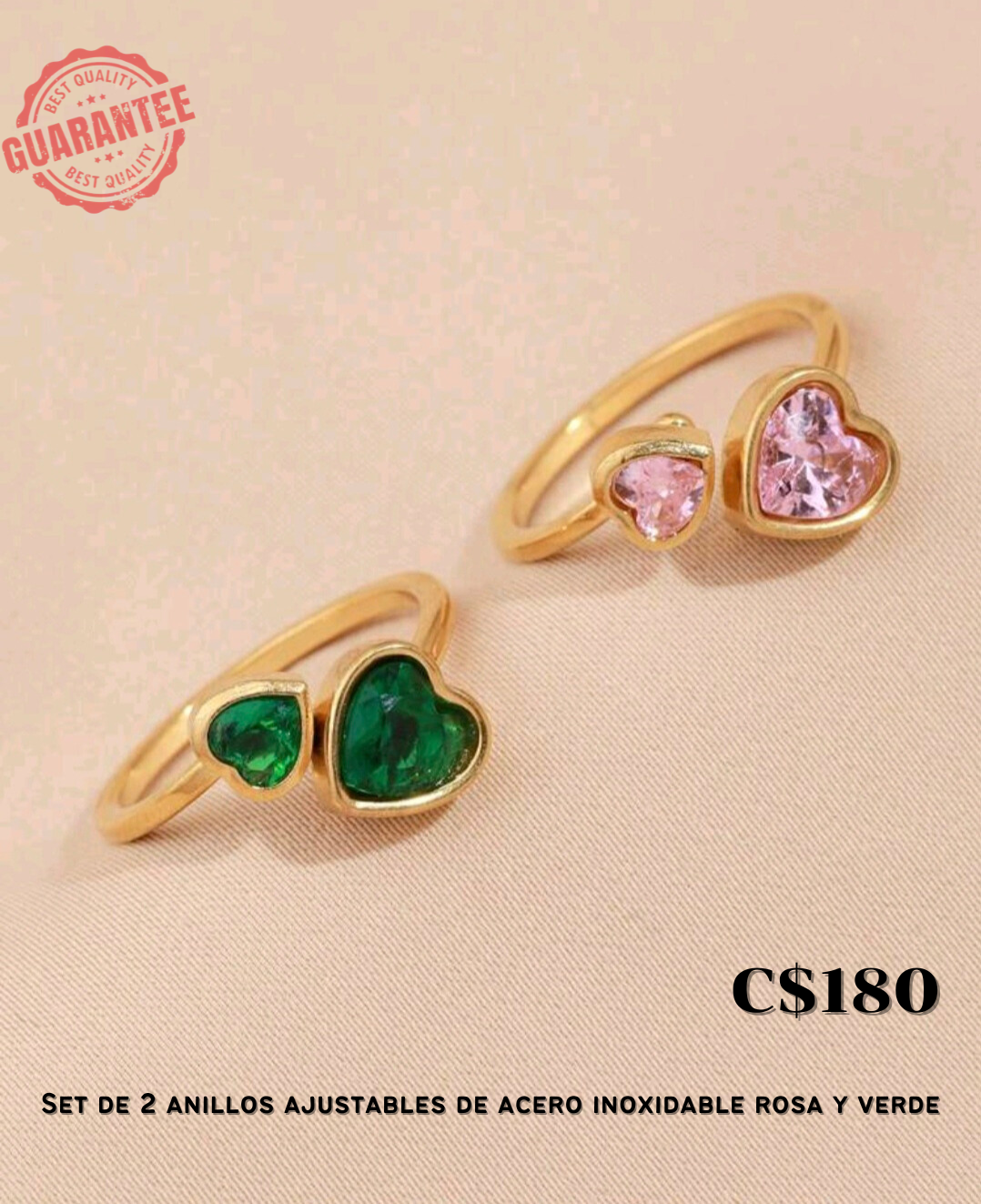Set de anillos ajustables