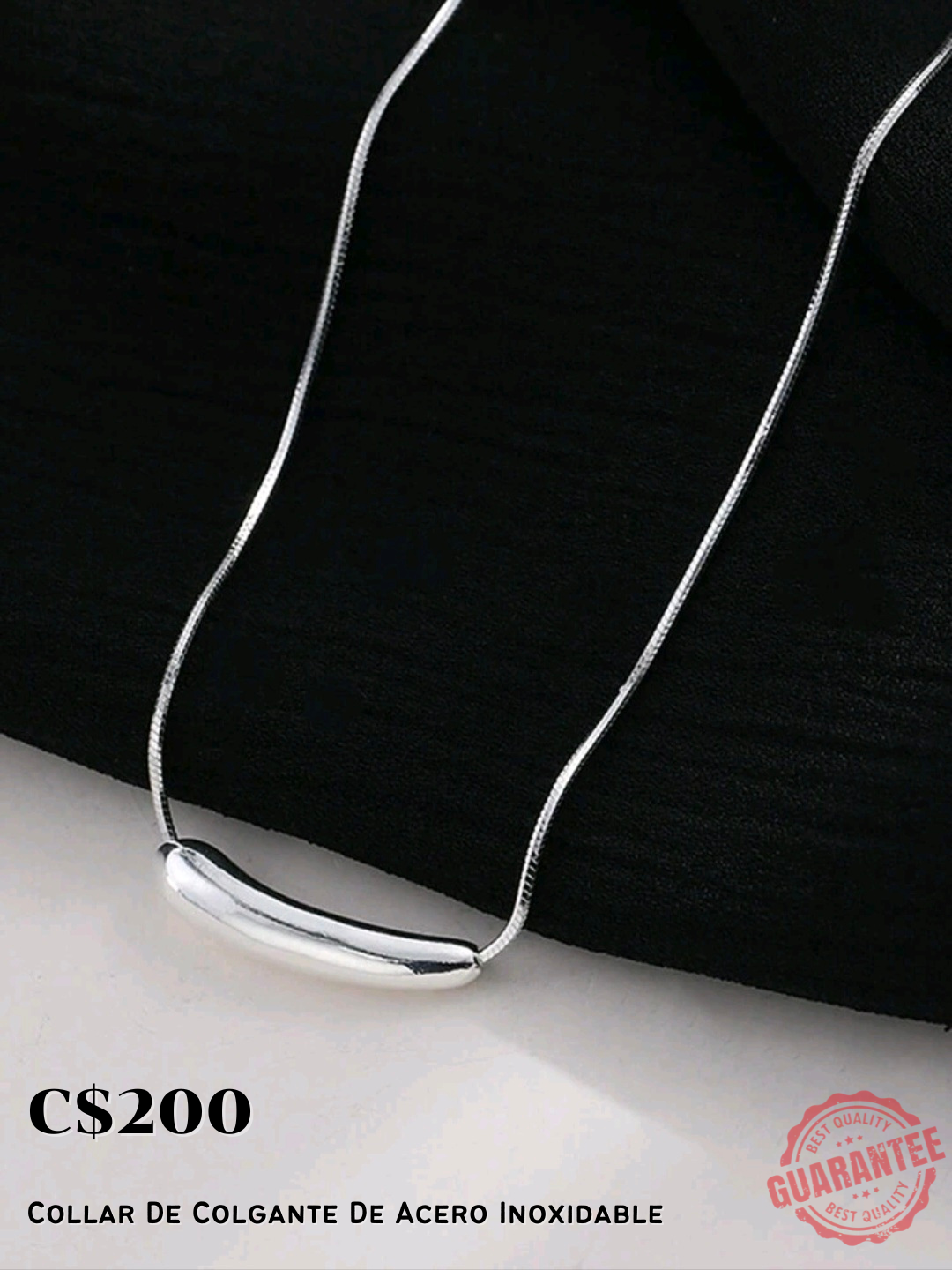 Collar de colgante de acero inoxidable