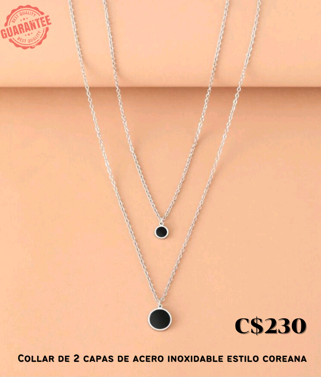 Collar de acero inoxidable