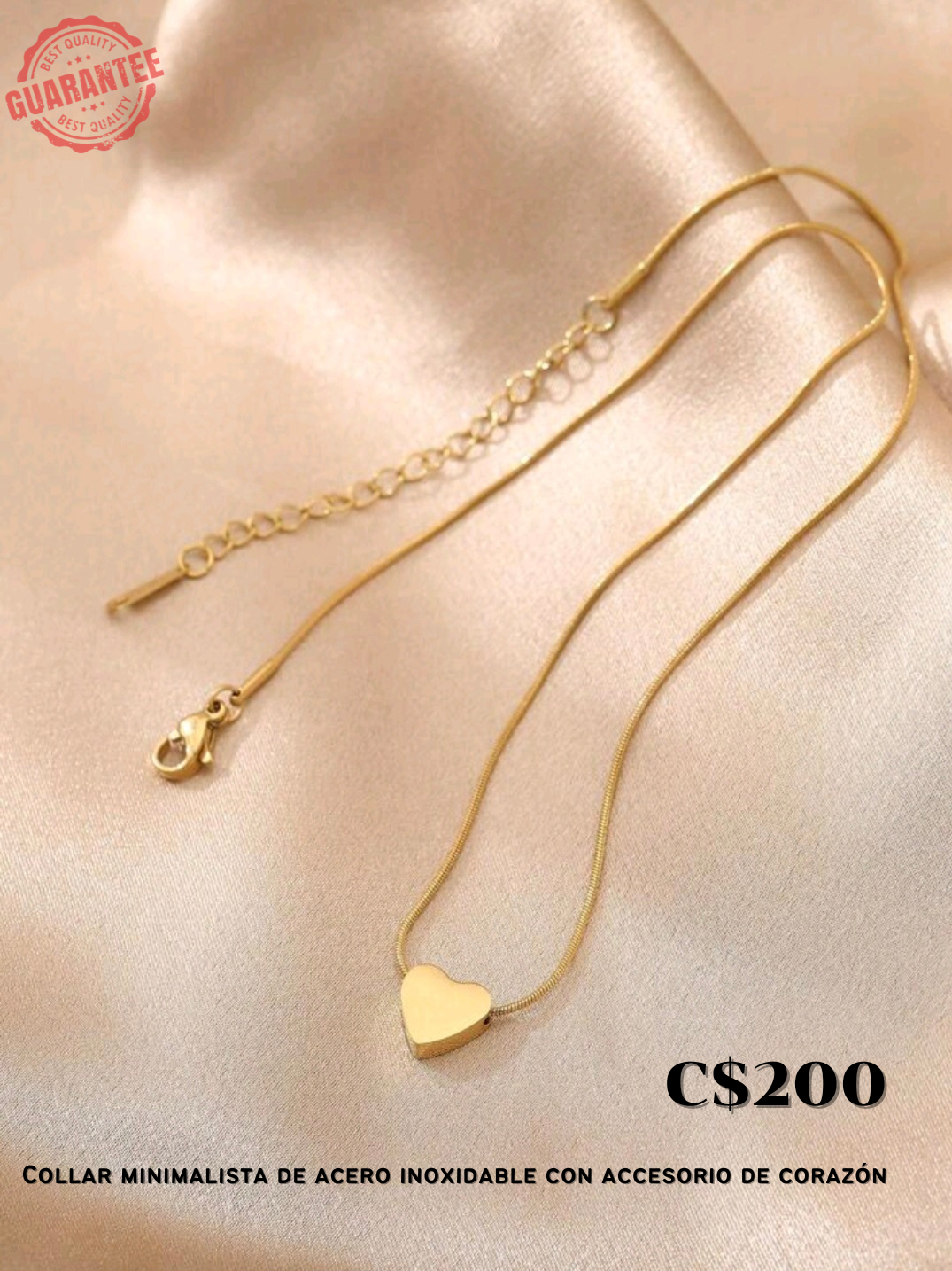 Collar minimalista de acero inoxidable
