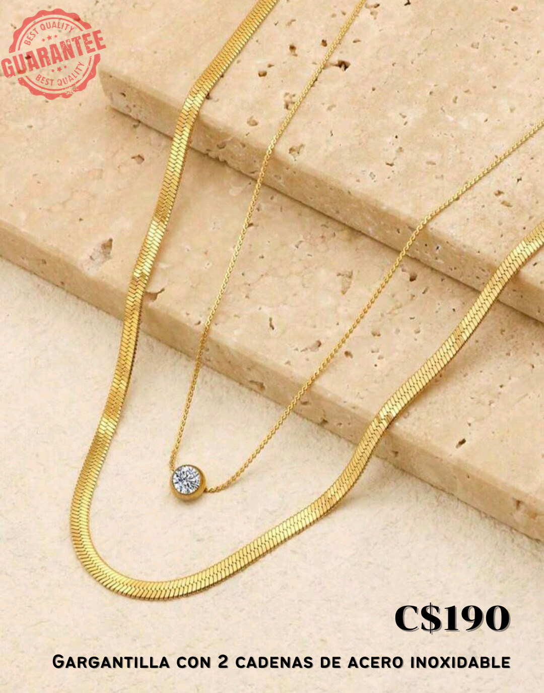 Gargantilla con 2 cadenas