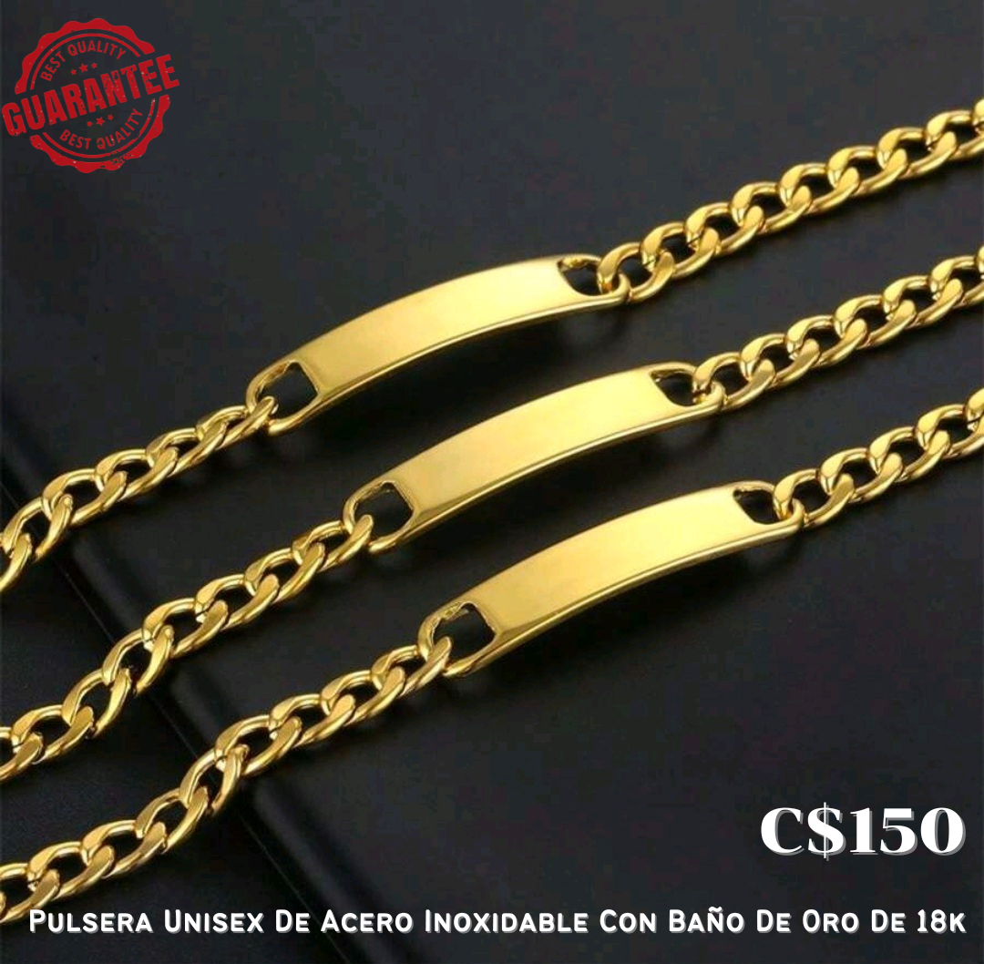 Pulsera de oro unisex