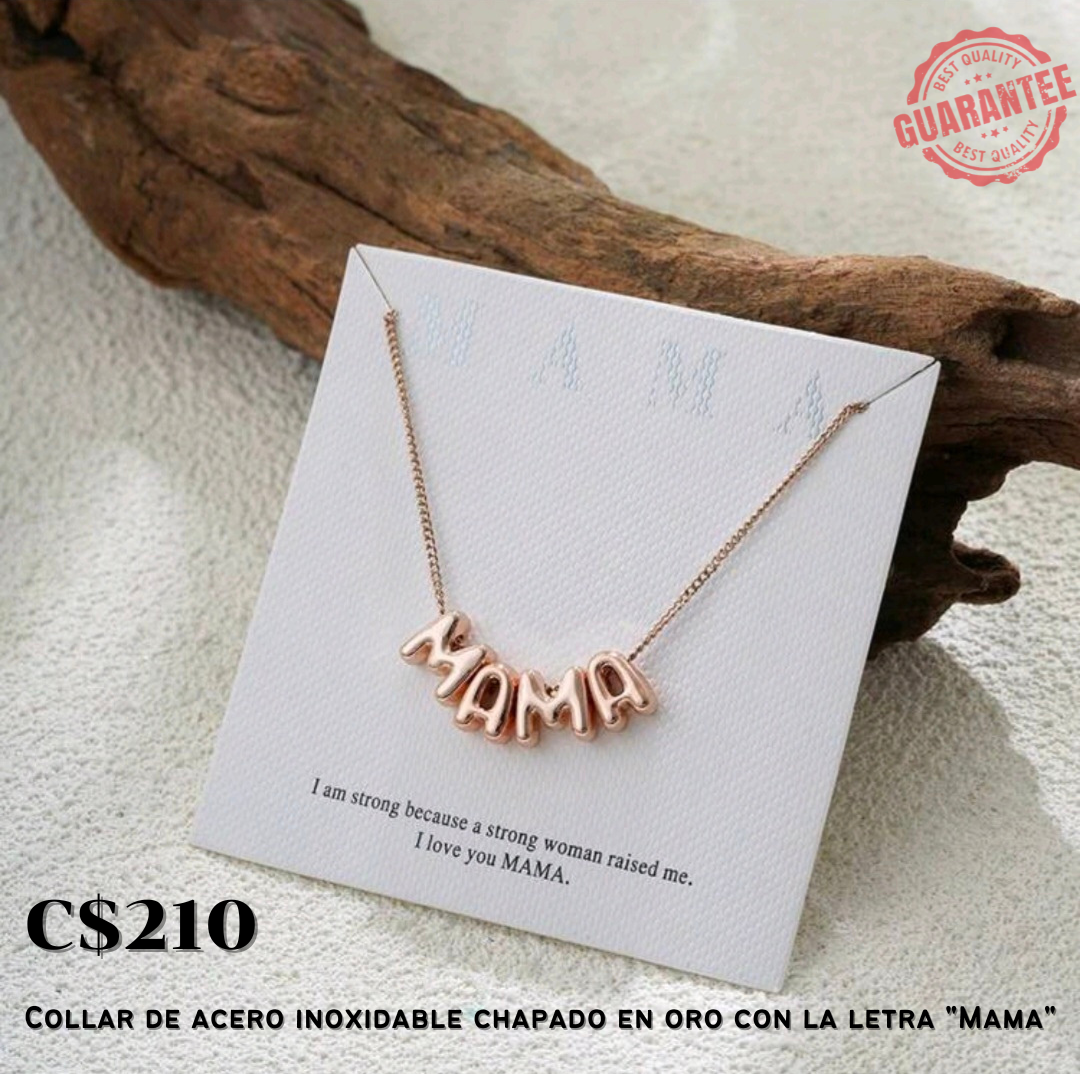Collar con la letra 'MAMA'