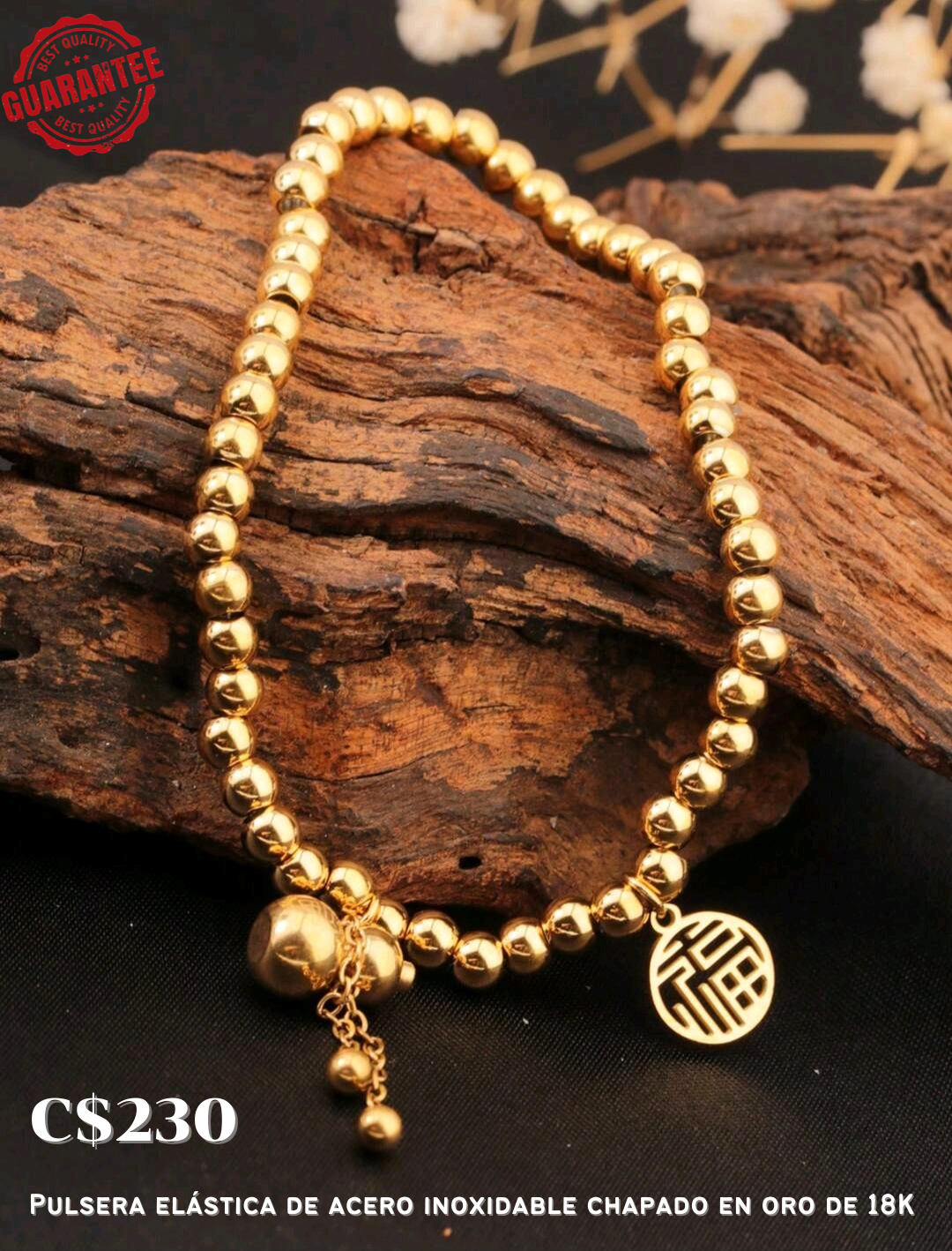 Pulsera elástica de acero inoxidable