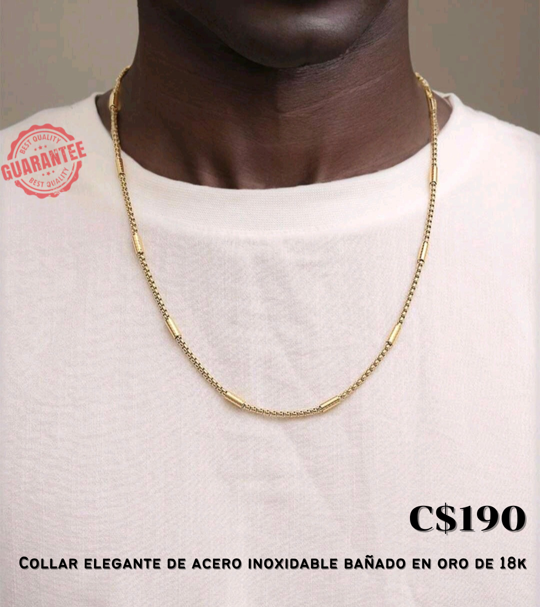 Collar elegante de acero inoxidable