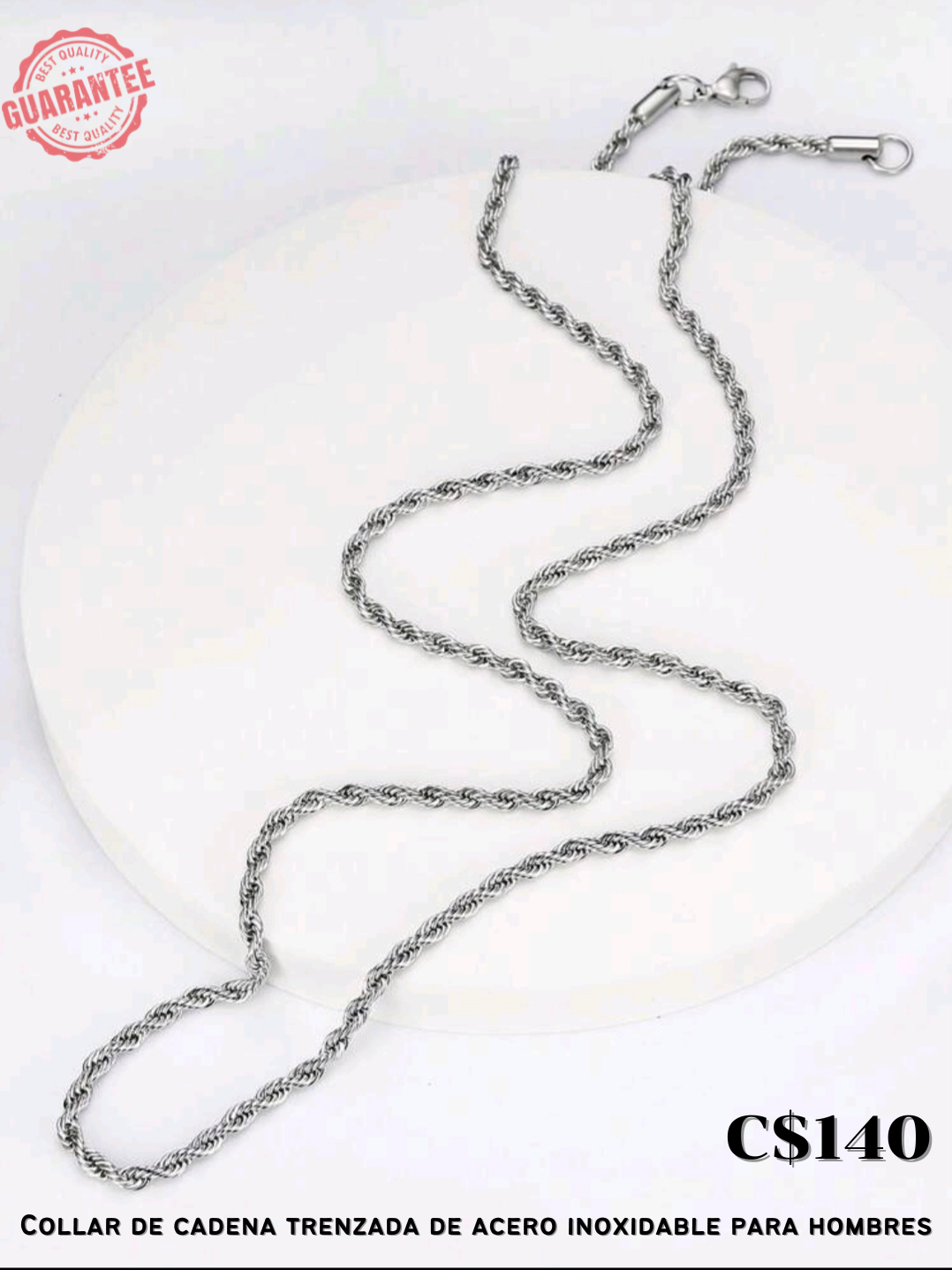 Collar de cadena trenzada