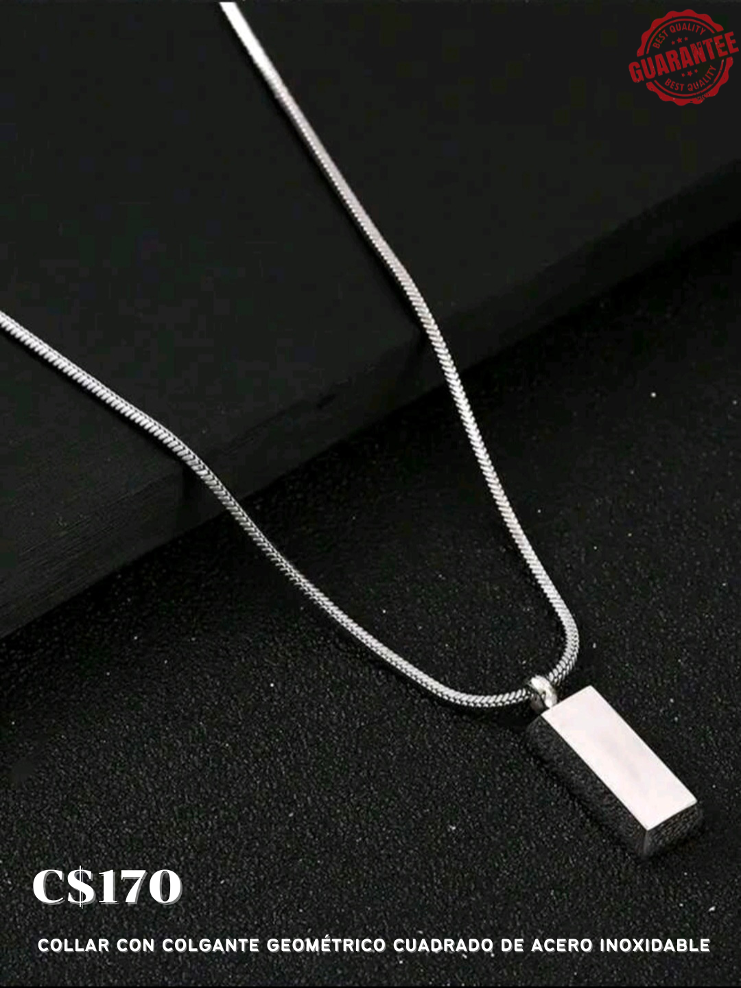 Collar con colgante geométrico