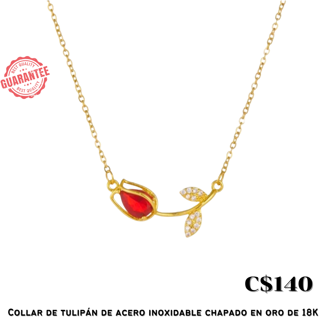 Collar de tulipán de acero inoxidable